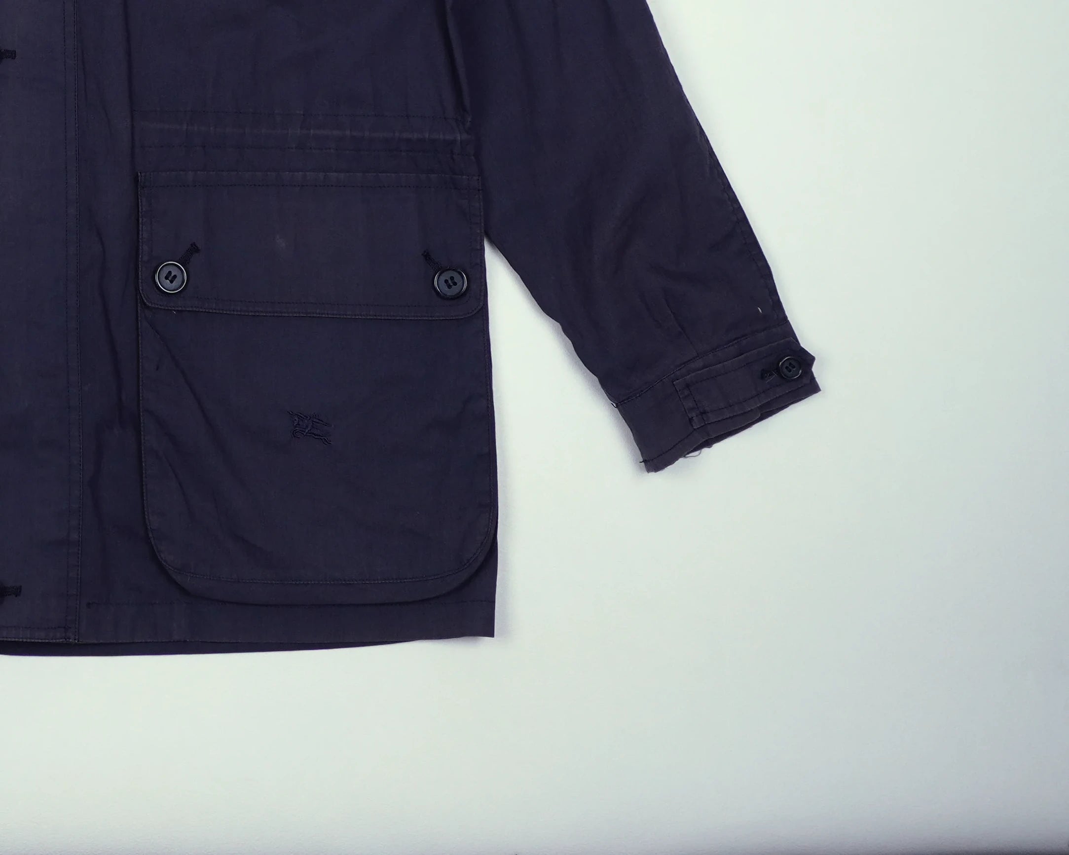 Burberry Navy Field Jacket L Cotton
