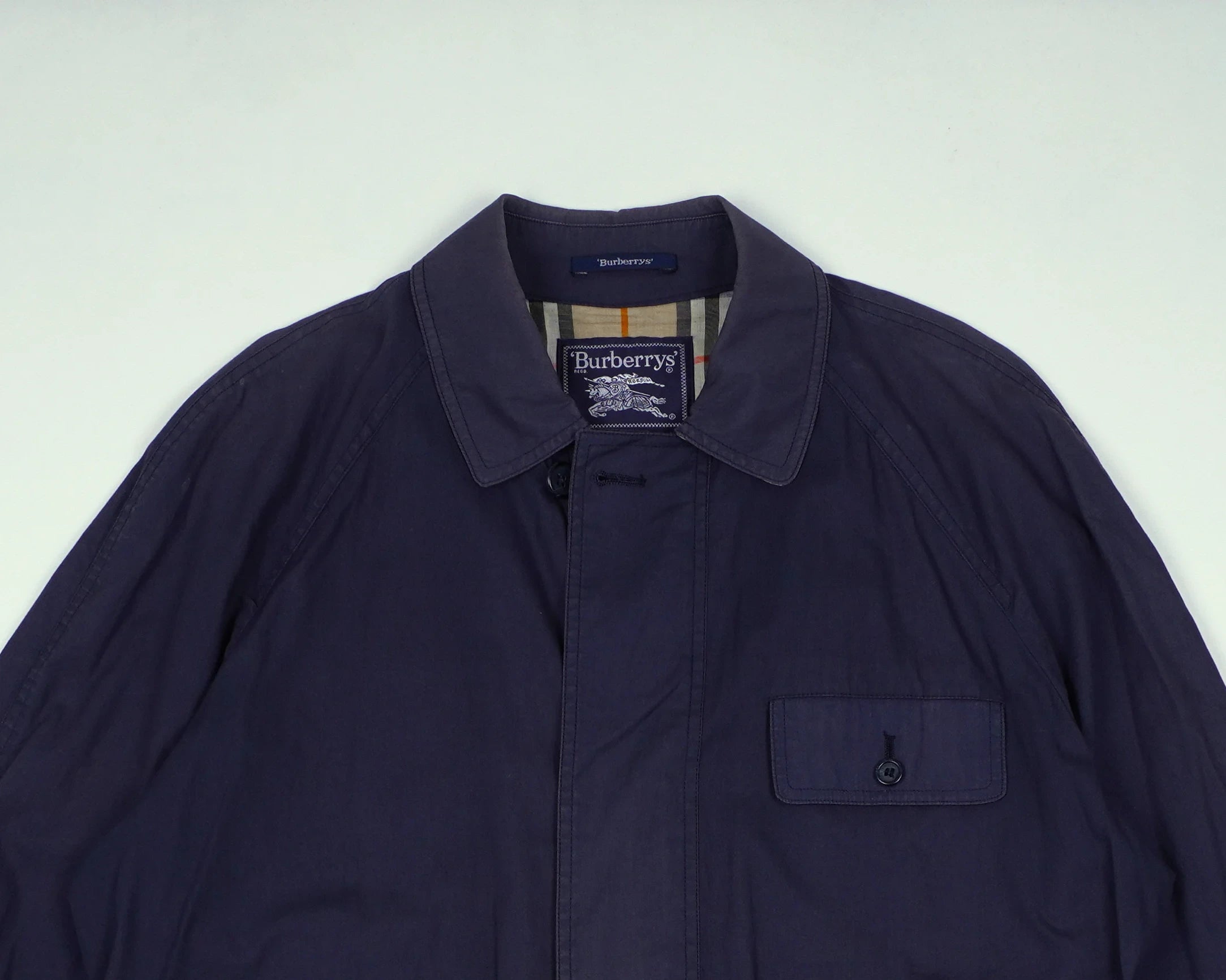 Burberry Navy Field Jacket L Cotton