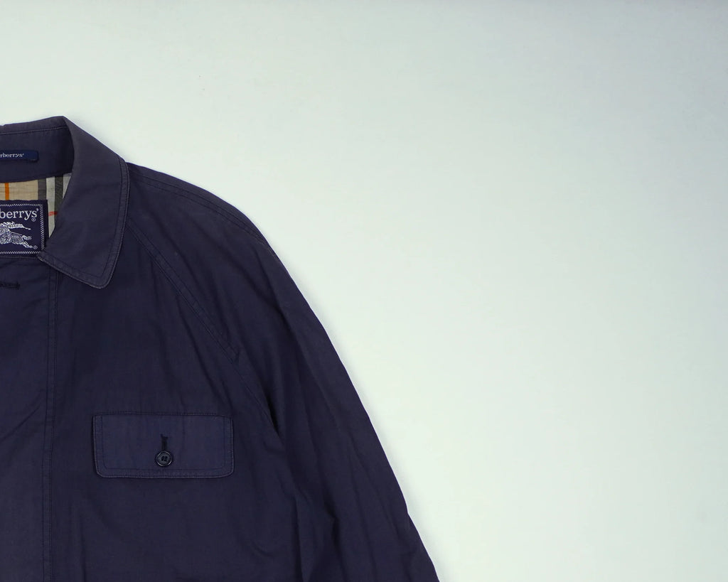 Burberry Navy Field Jacket L Cotton