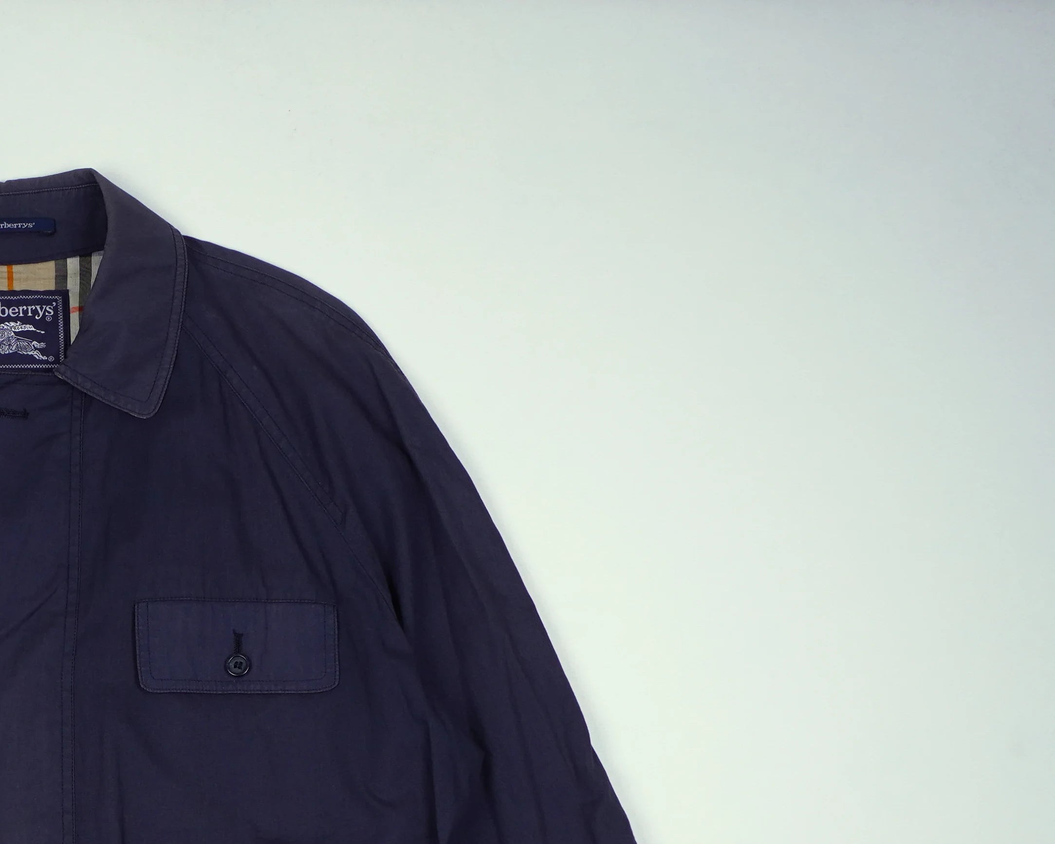 Burberry Navy Field Jacket L Cotton