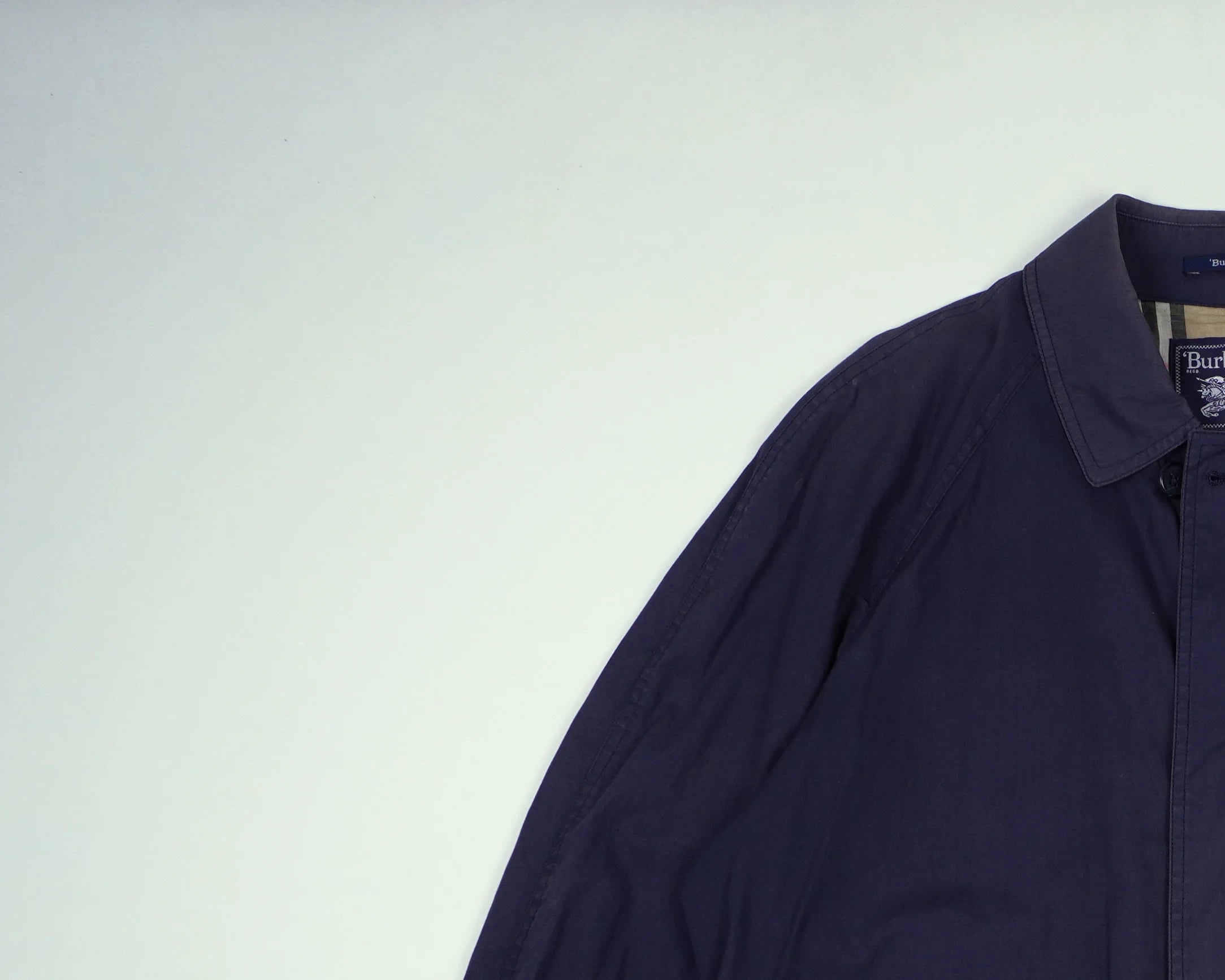 Burberry Navy Field Jacket L Cotton