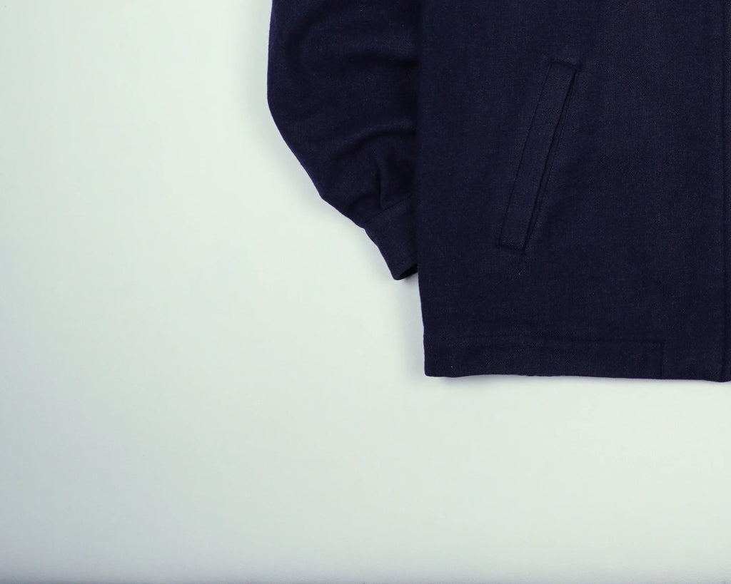 Burberry Navy Harrington Jacket S Wool