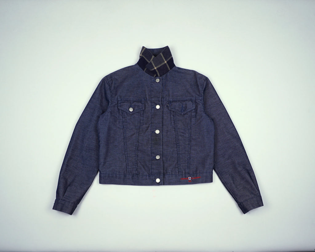 Burberry Blue Cropped jacket XS Corduroy