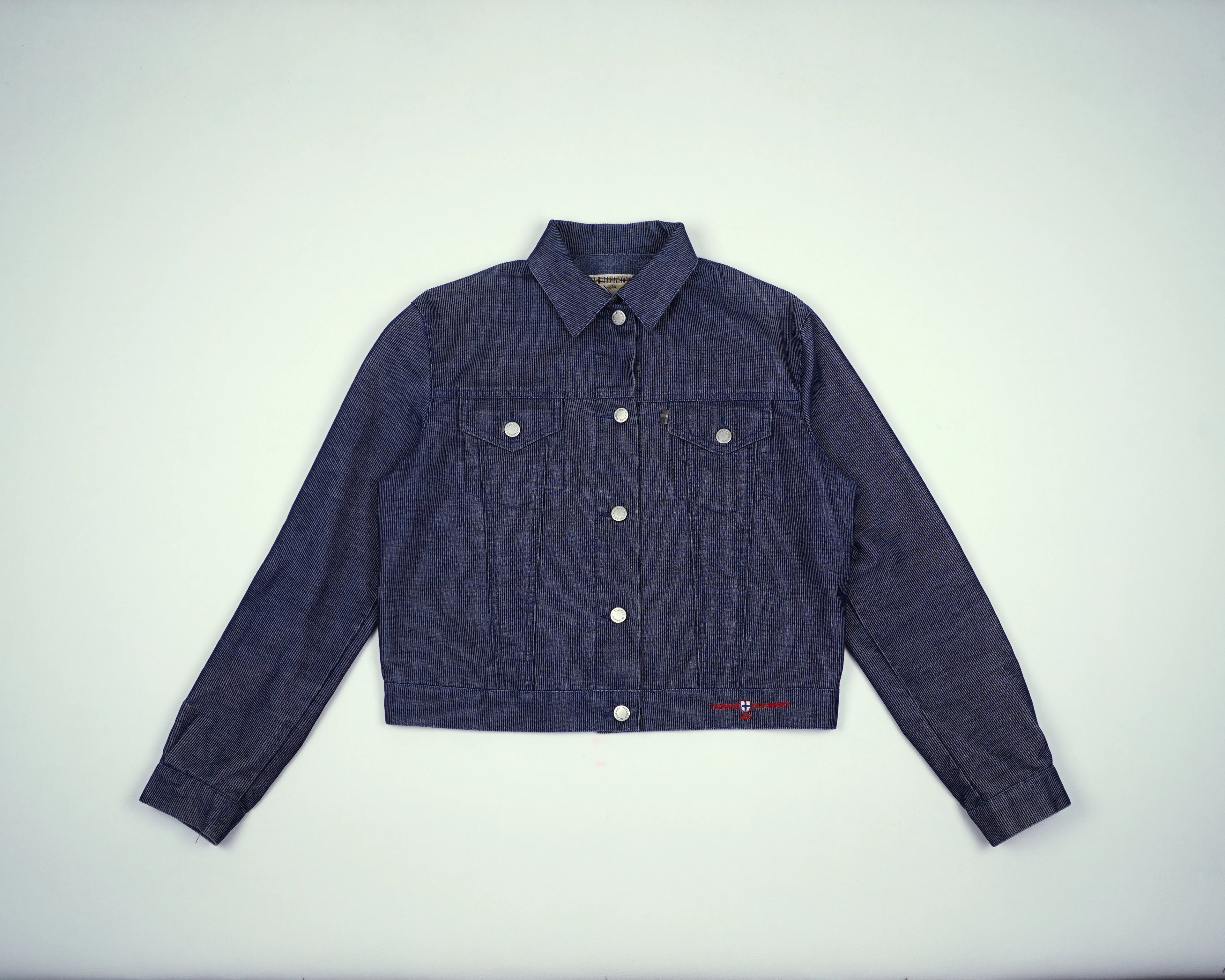 Burberry Blue Cropped jacket S Corduroy