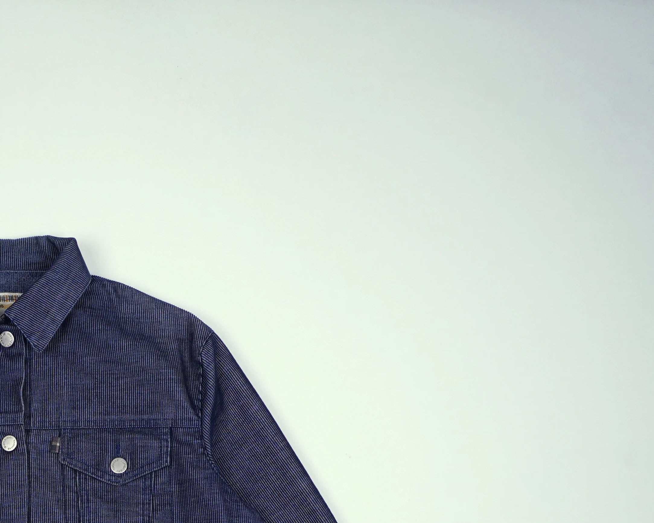 Burberry Blue Cropped jacket S Corduroy