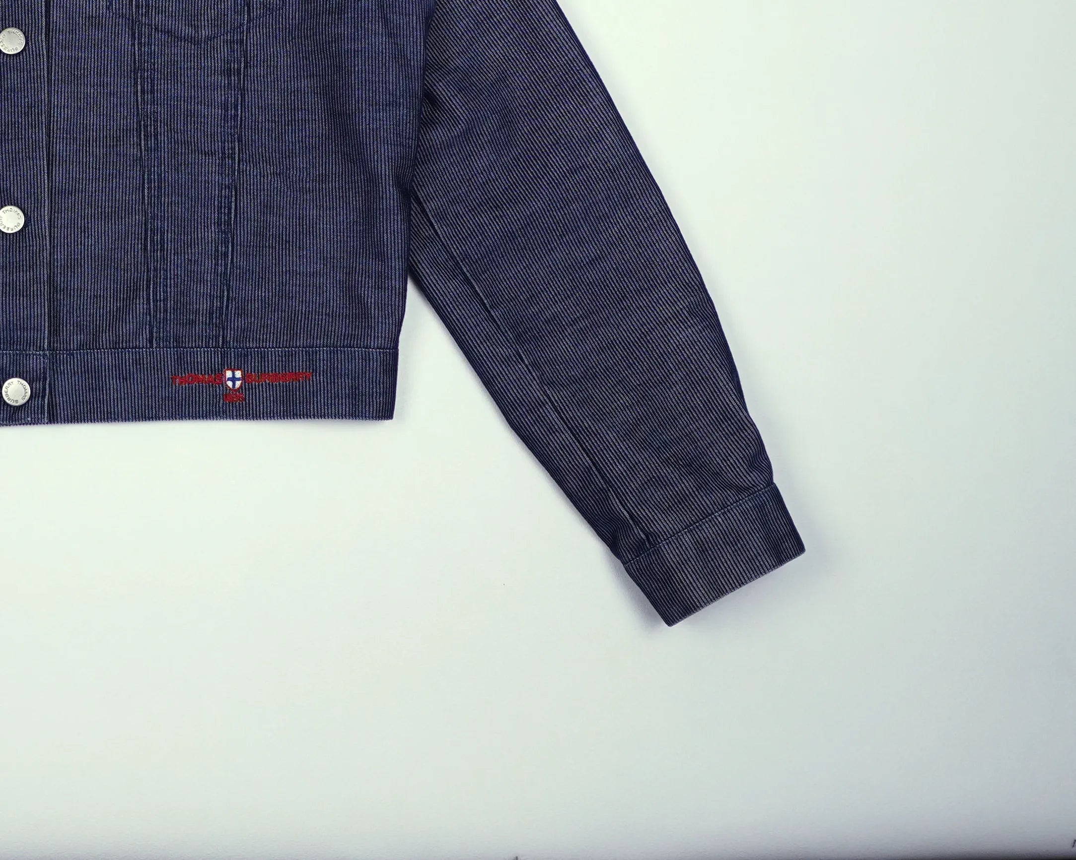 Burberry Blue Cropped jacket S Corduroy