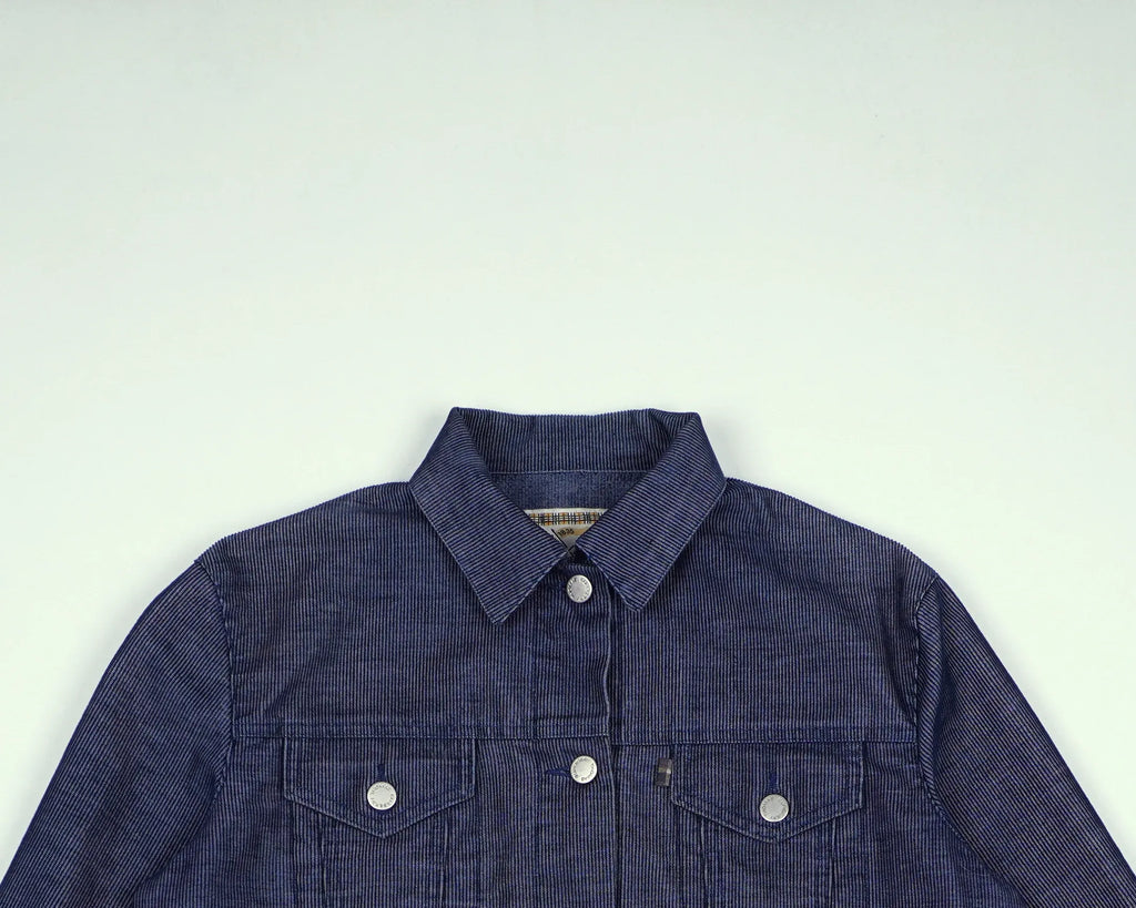 Burberry Blue Cropped jacket S Corduroy