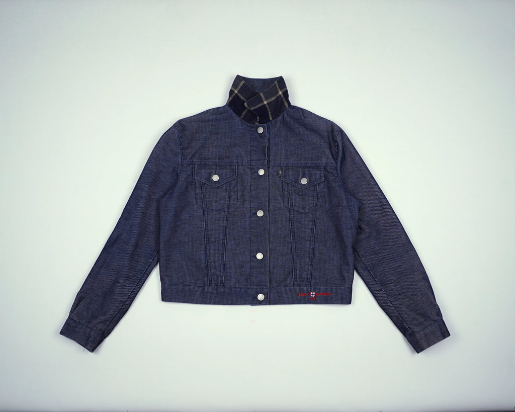 Burberry Blue Cropped jacket S Corduroy