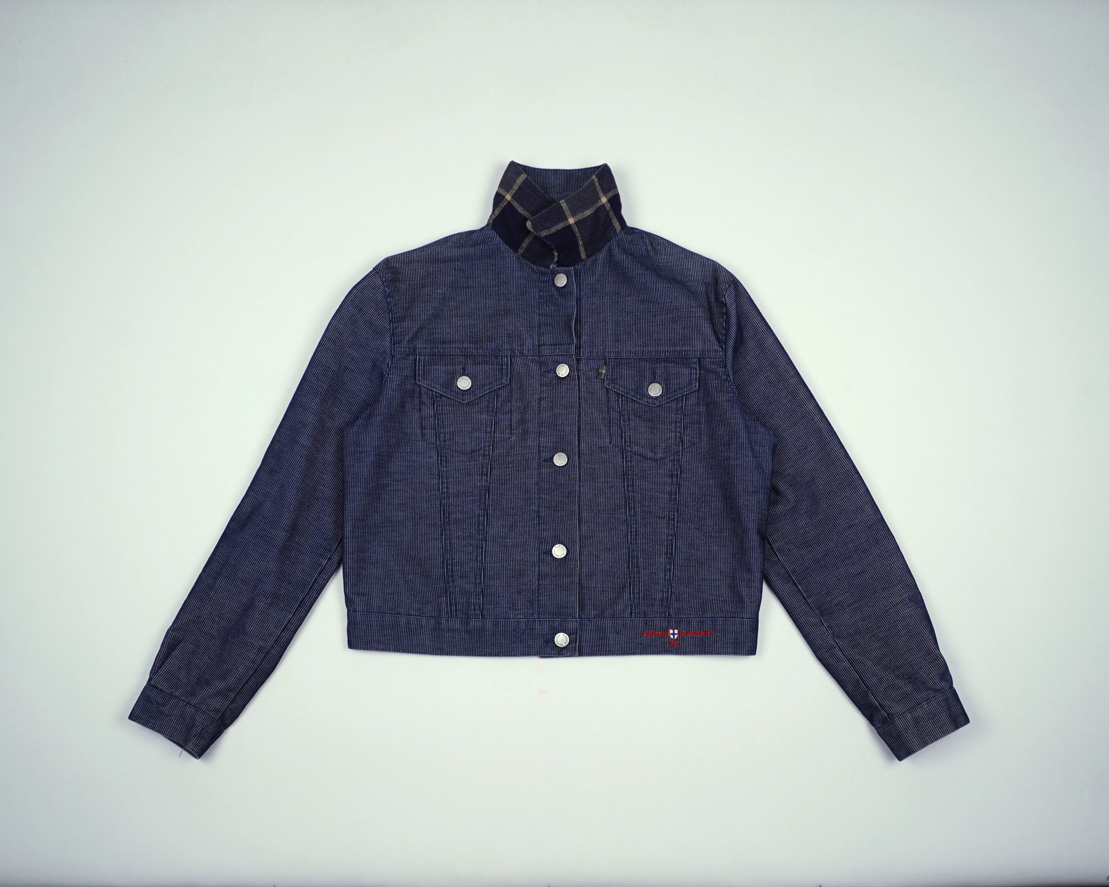 Burberry Blue Cropped jacket S Corduroy