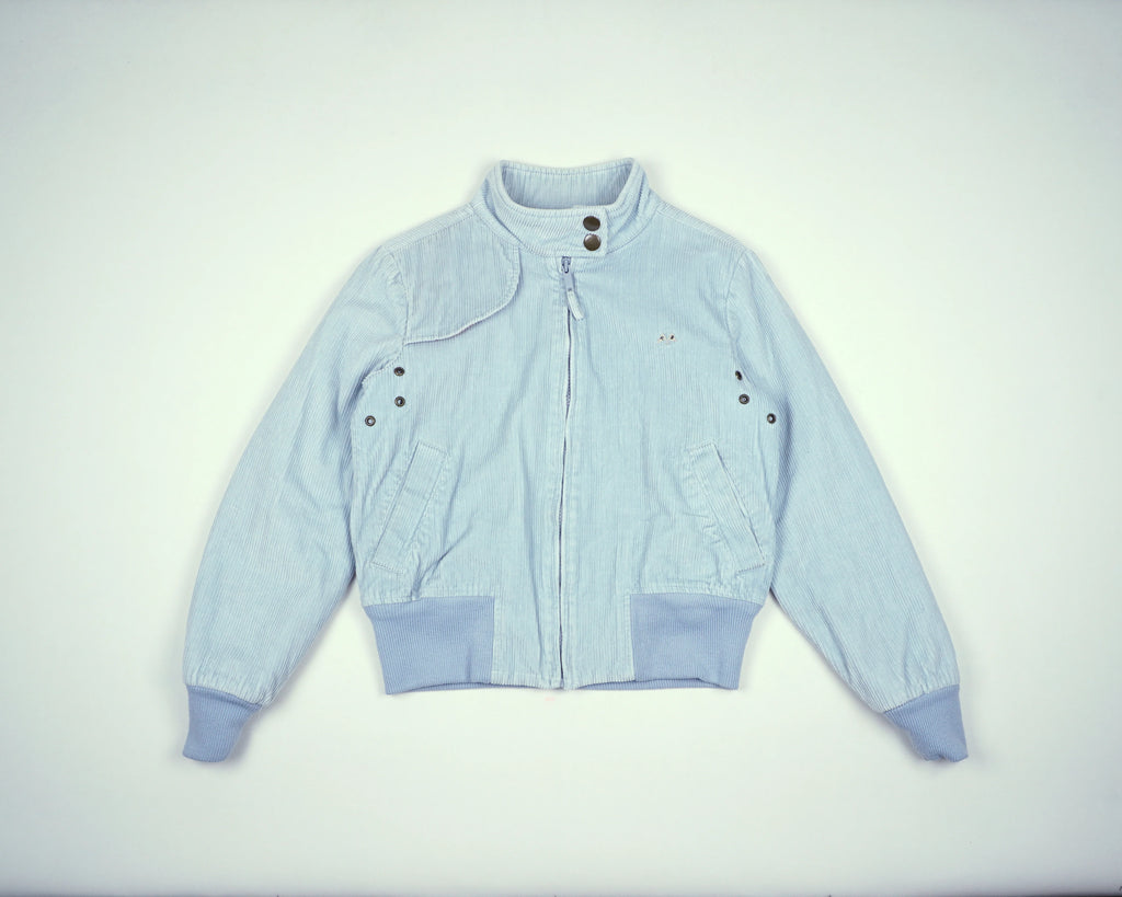 Burberry Blue Bomber Jacket S Corduroy