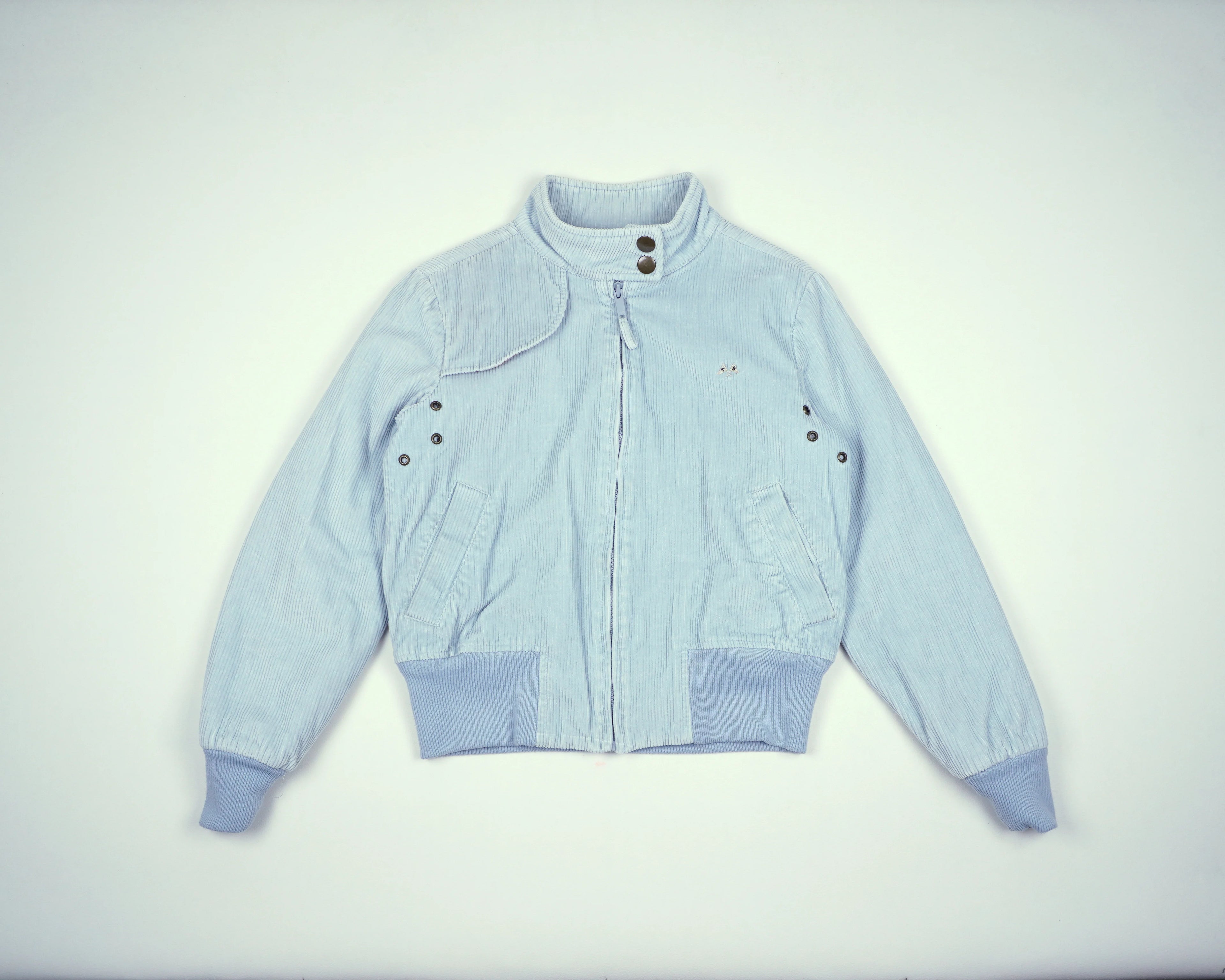 Burberry Blue Bomber Jacket S Corduroy