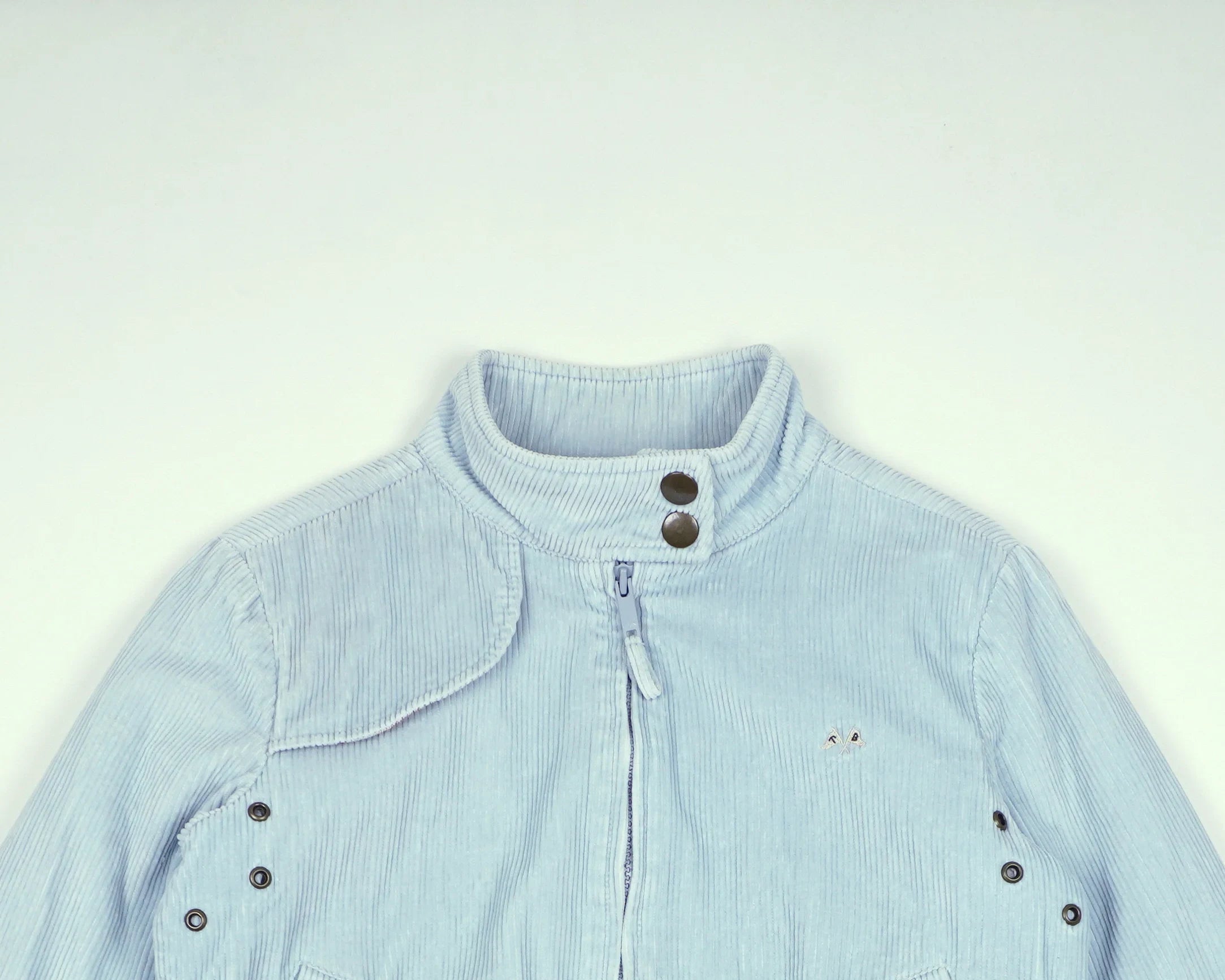 Burberry Blue Bomber Jacket S Corduroy