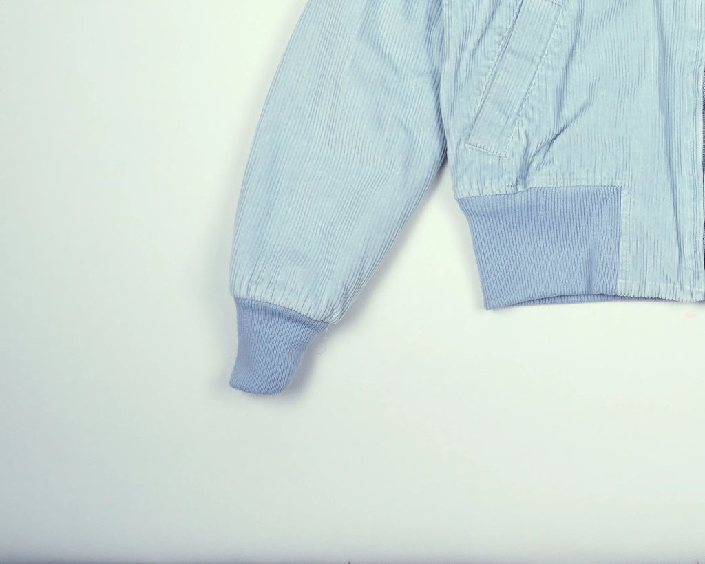 Burberry Blue Bomber Jacket S Corduroy