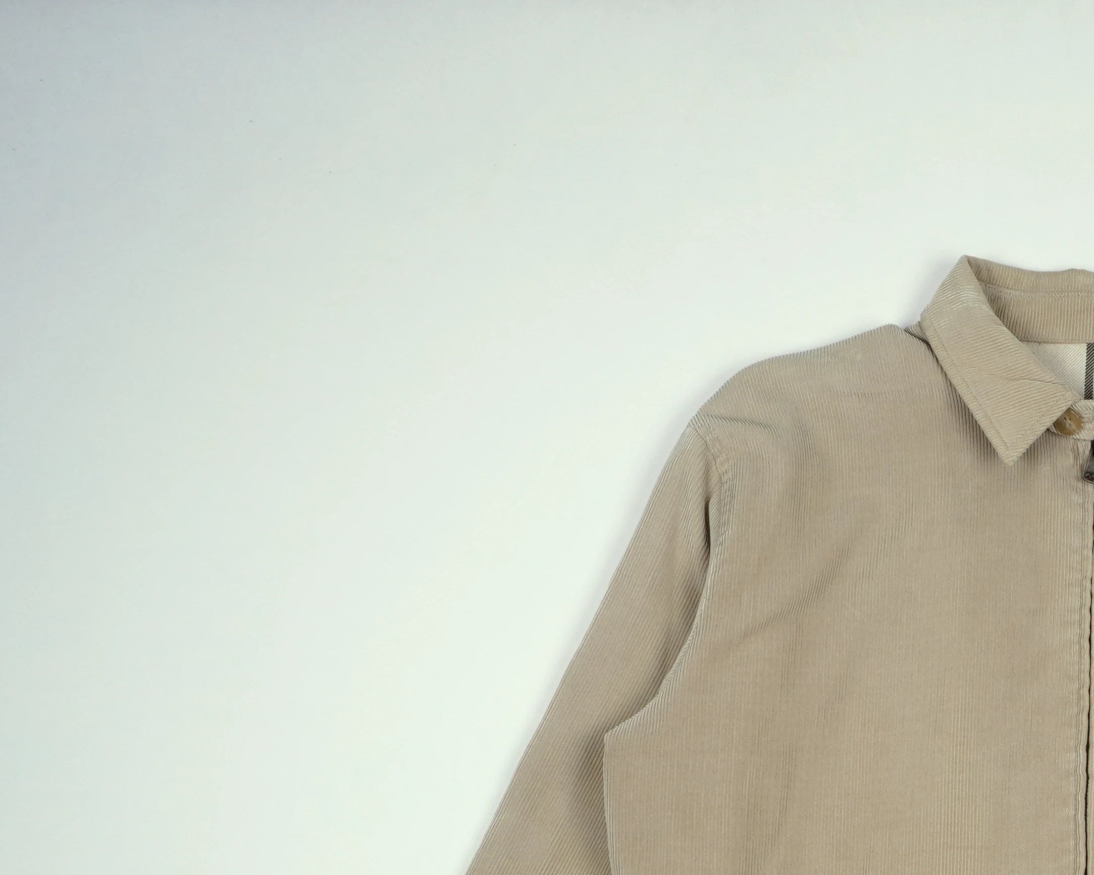 Burberry Beige Jacket M Corduroy, Flannel