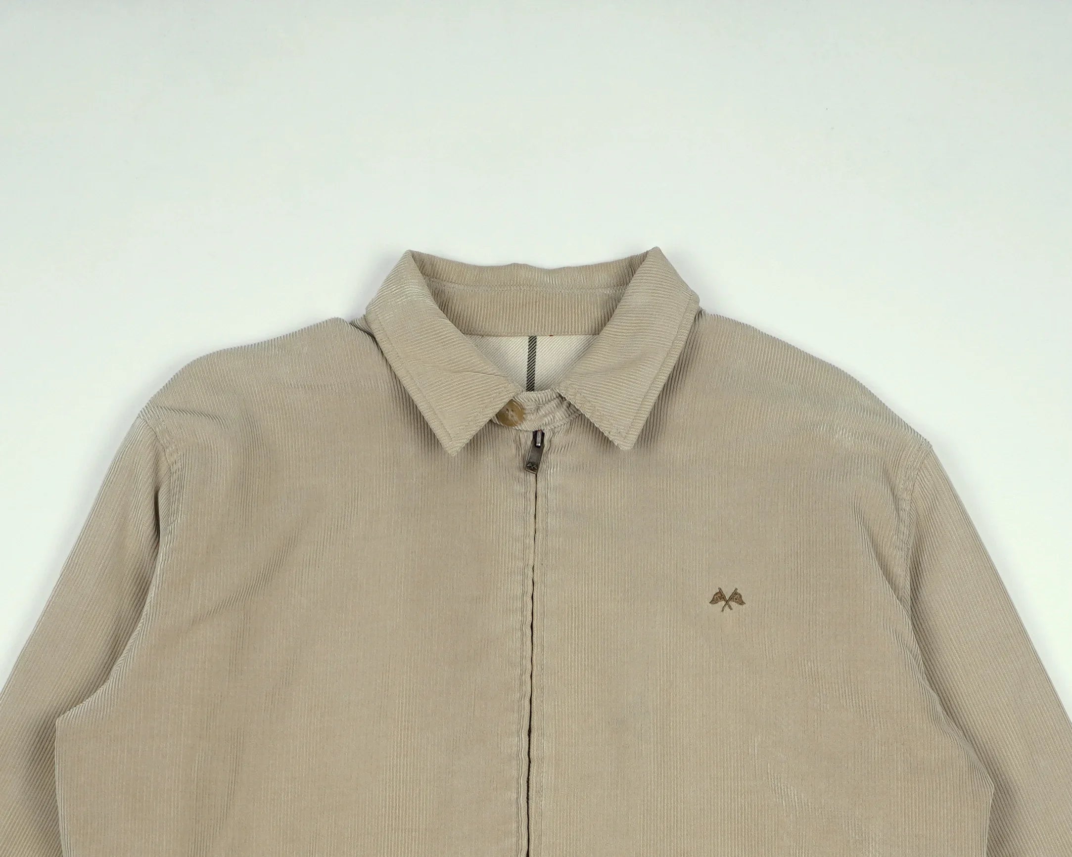 Burberry Beige Jacket M Corduroy, Flannel