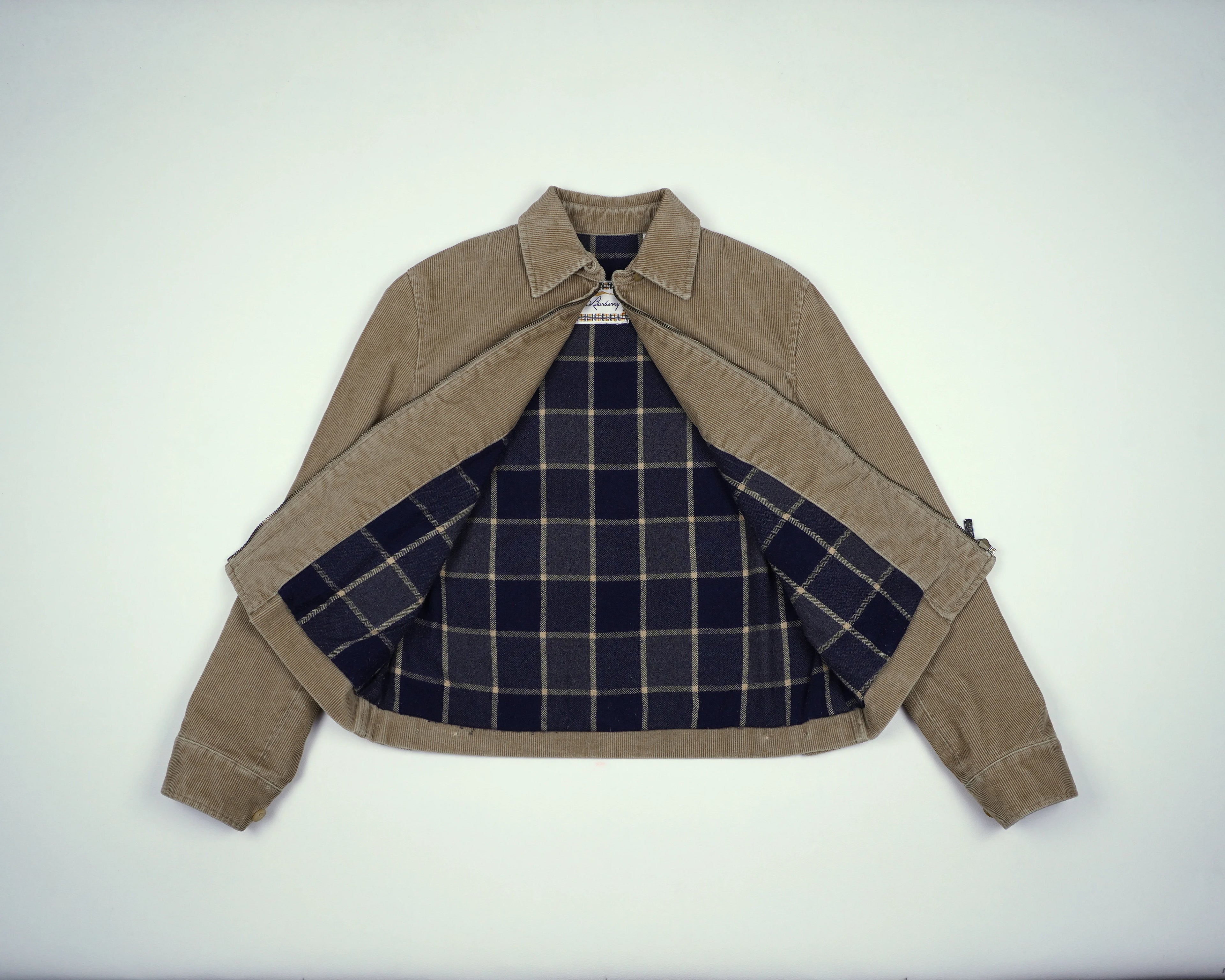 Burberry Brown Harrington Jacket XS Corduroy
