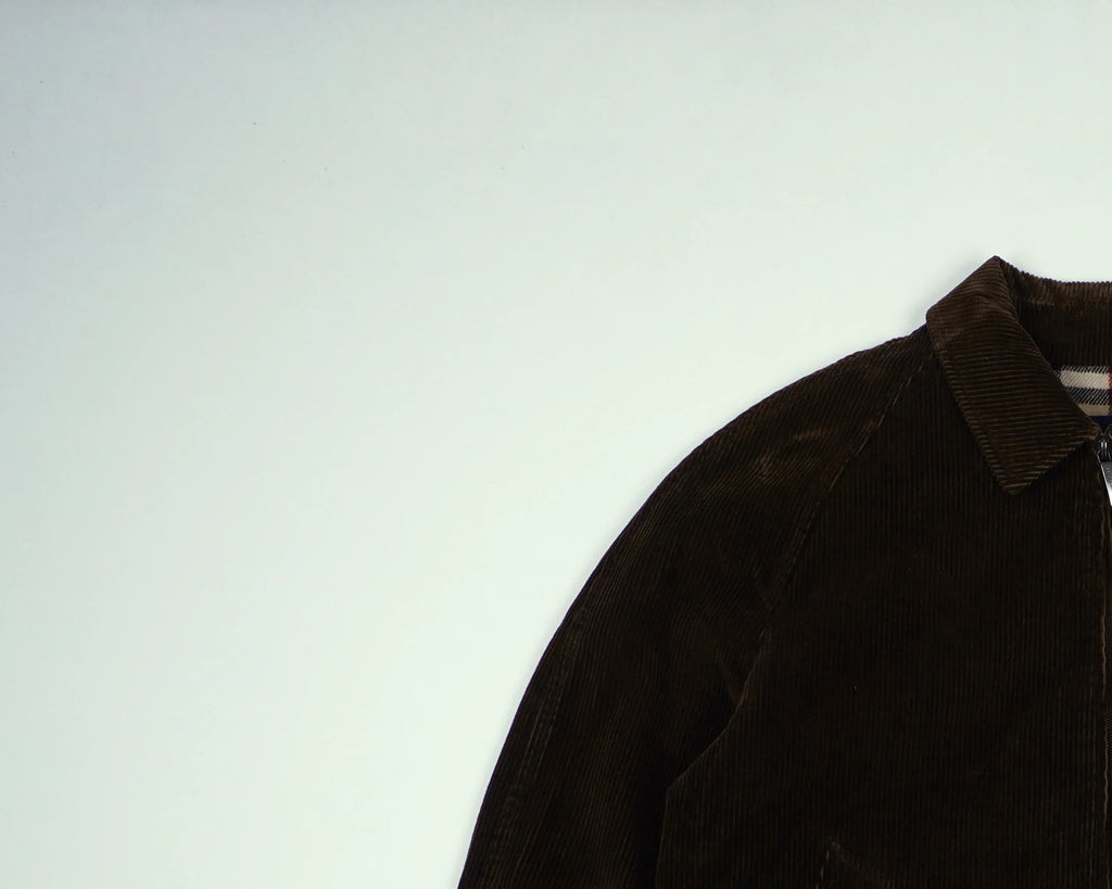 Burberry Brown Harrington Jacket M Corduroy