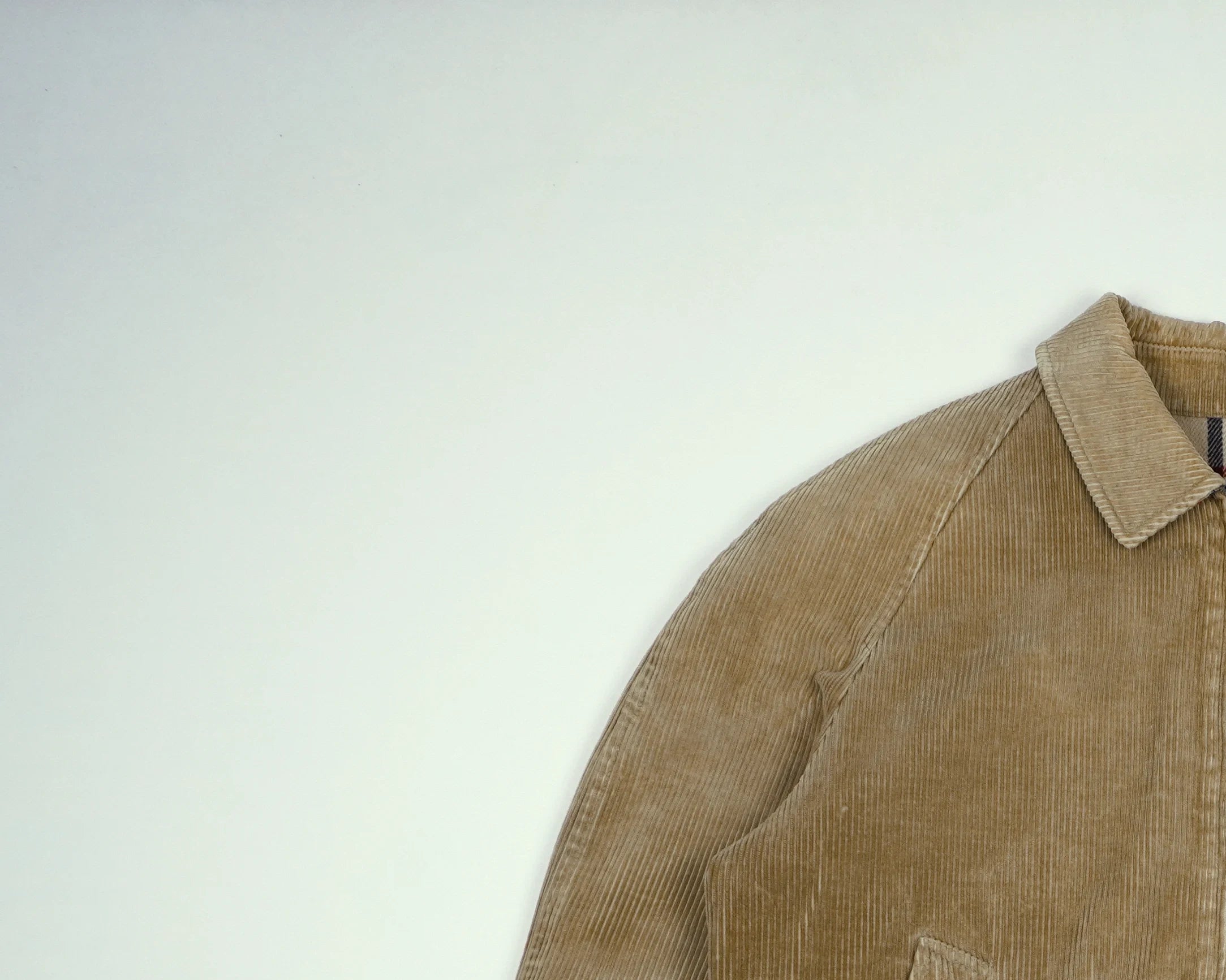 Burberry Beige Harrington Jacket M Corduroy