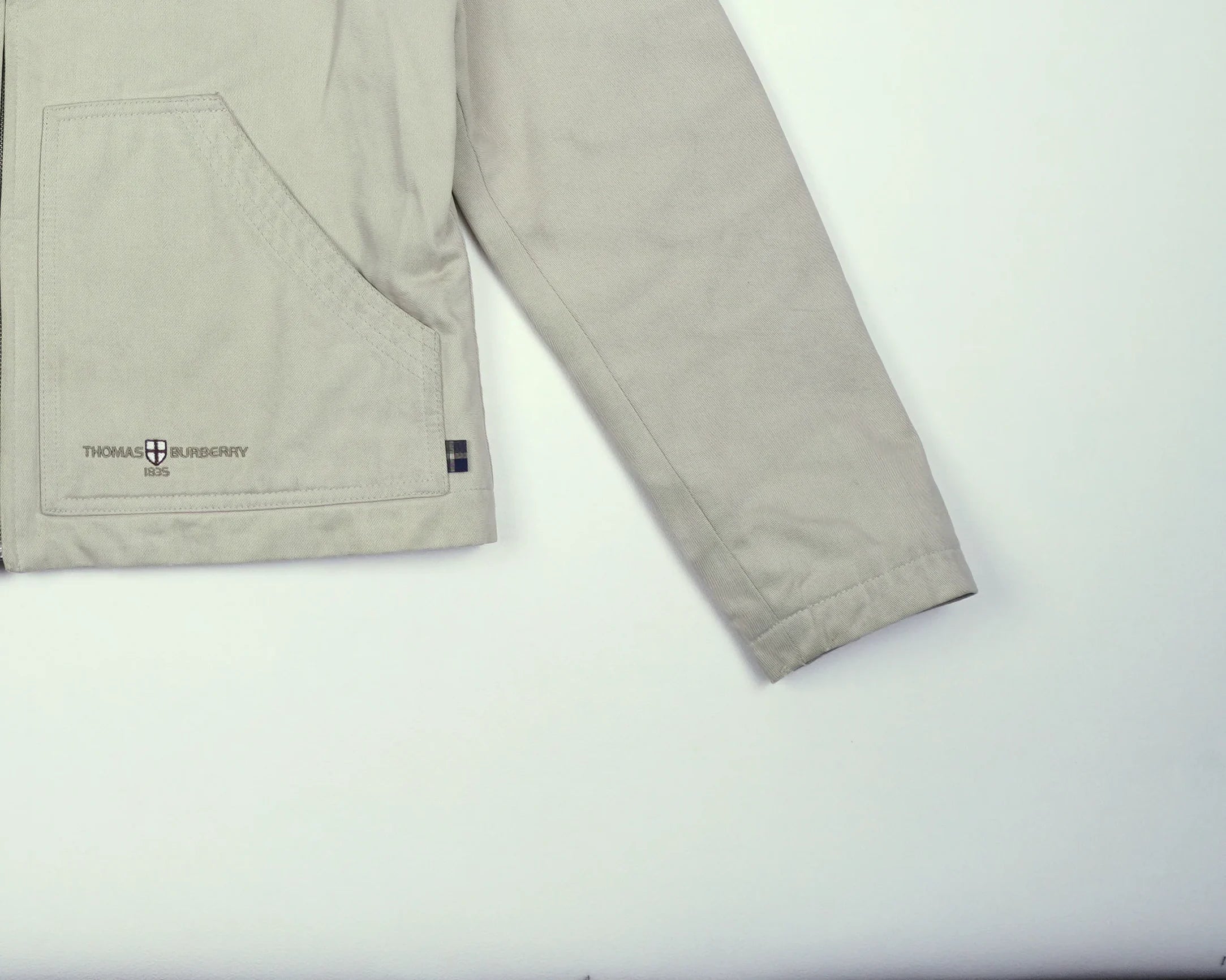 Beige Harrington Jacket S Cotton