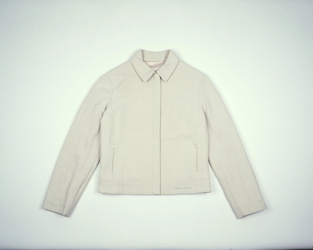 Beige Harrington Jacket XS Wool