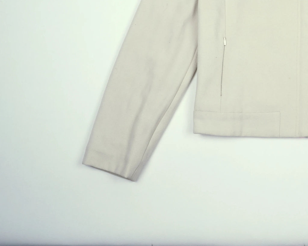 Beige Harrington Jacket XS Wool