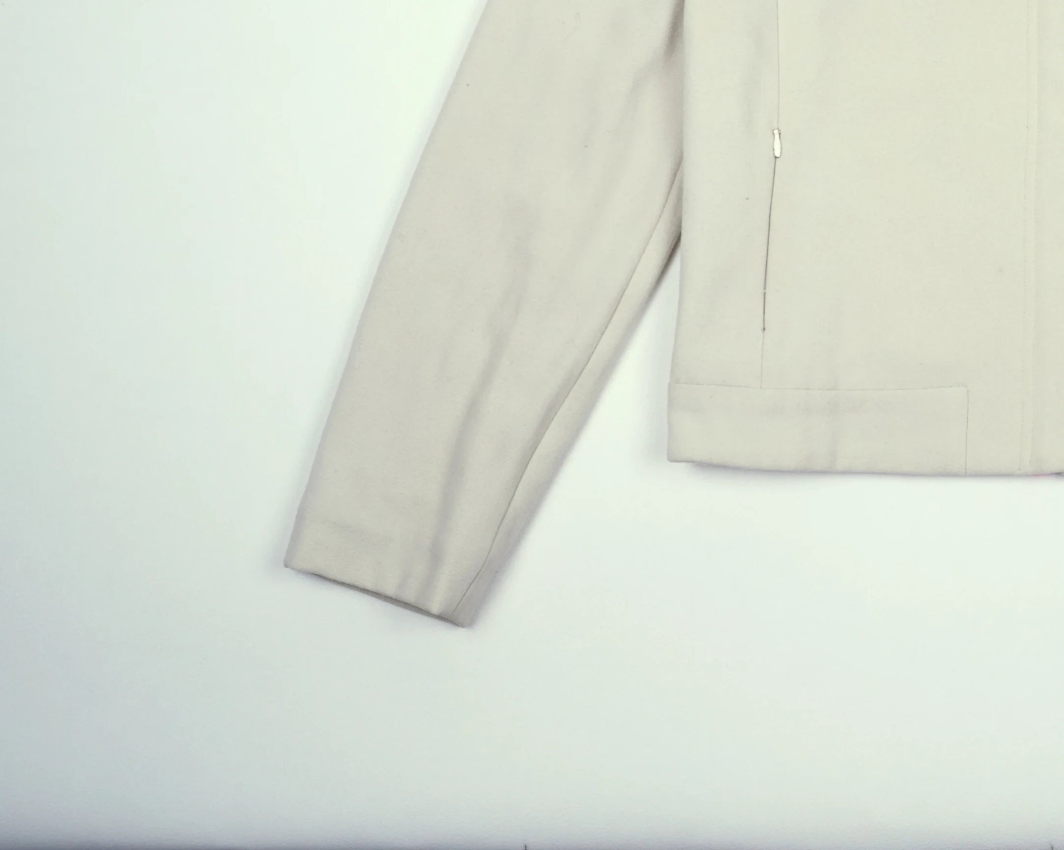 Beige Harrington Jacket XS Wool