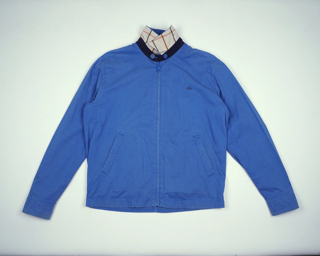 Burberry Blue Harrington Jacket M Cotton