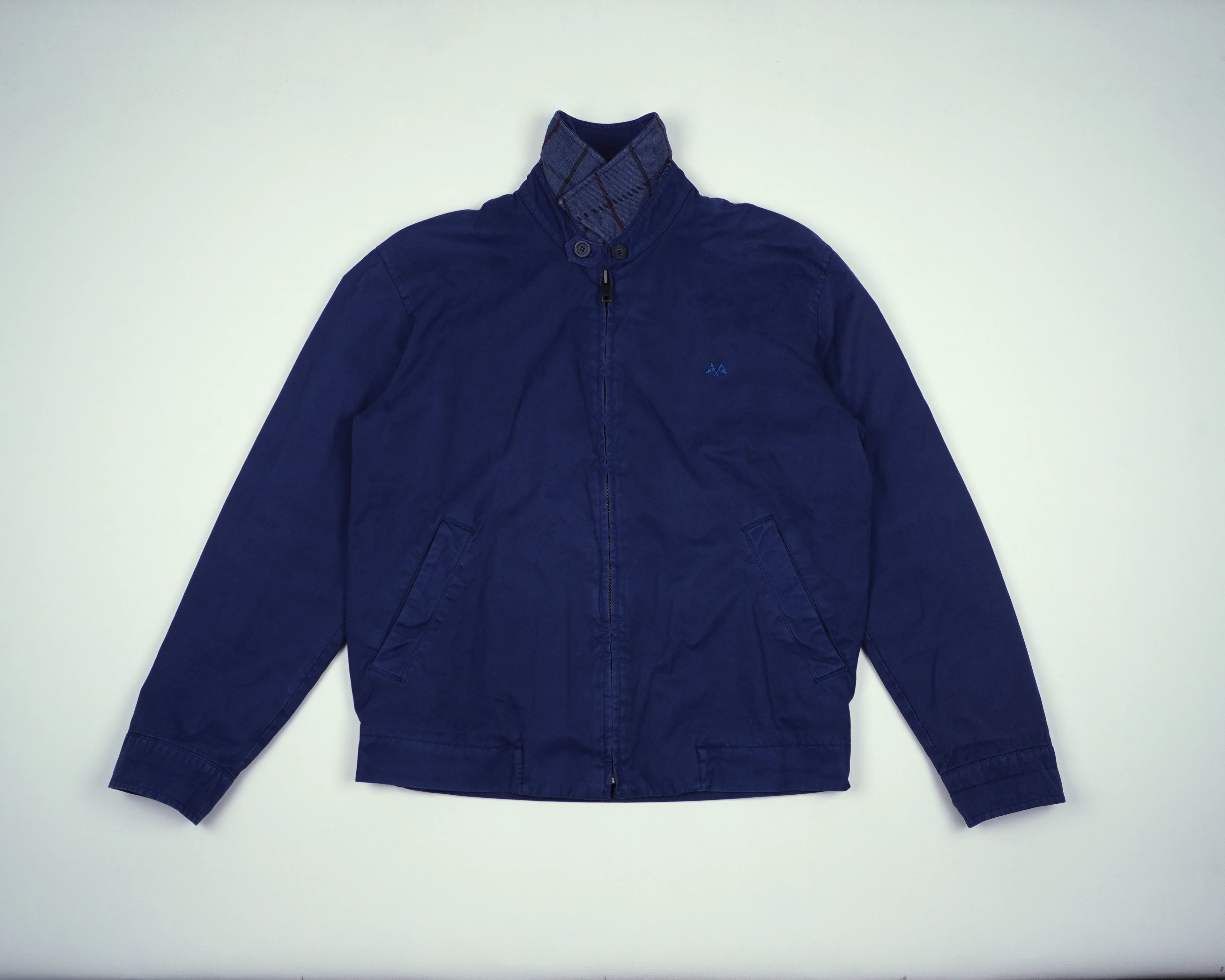 Burberry Blue Harrington Jacket S Cotton