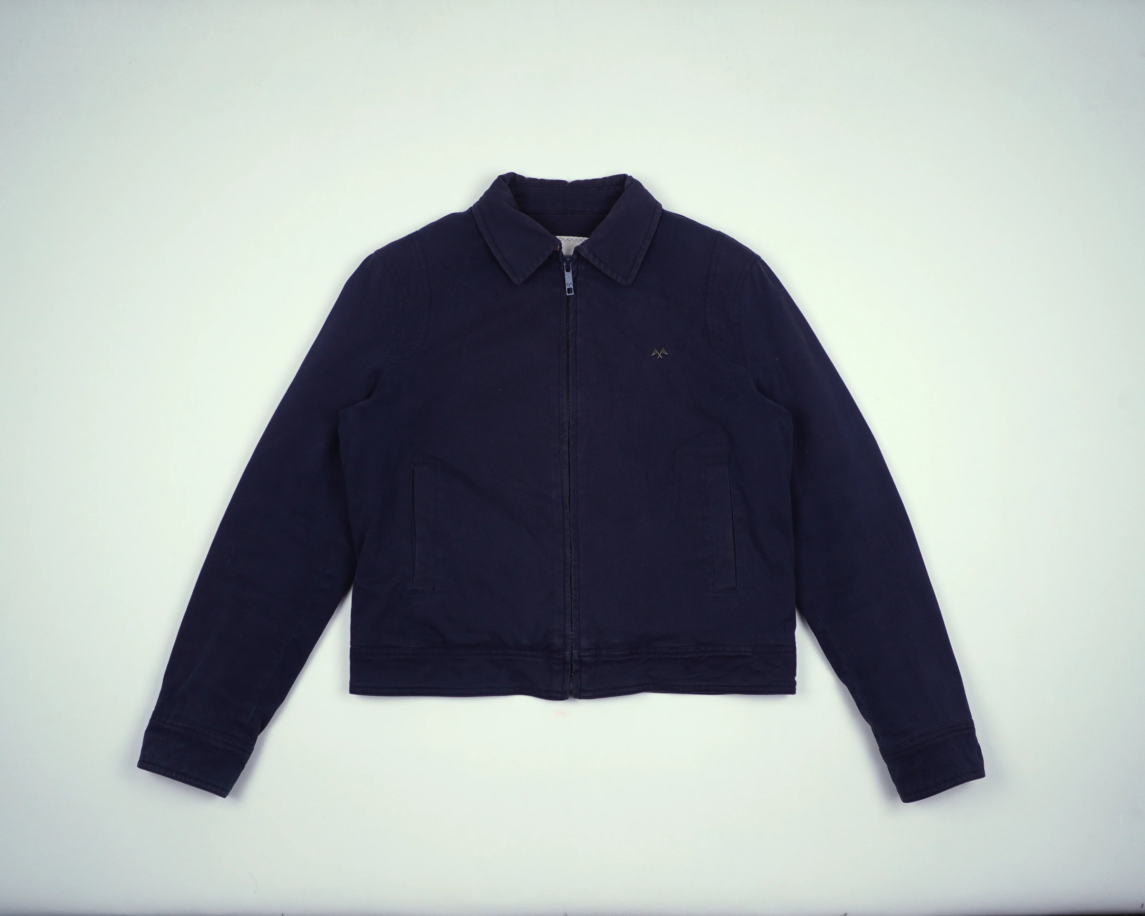 Burberry Navy Harrington Jacket S Cotton