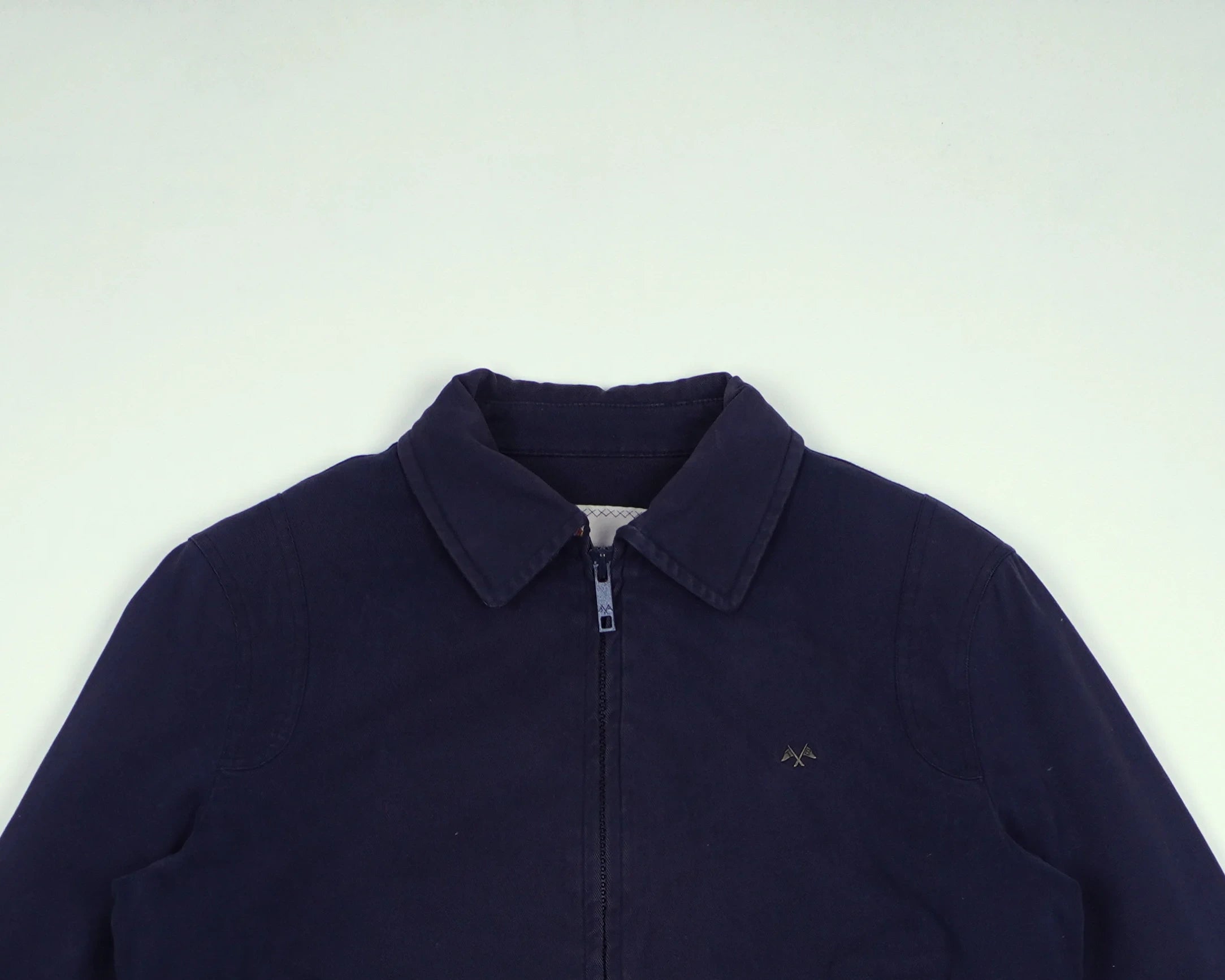 Burberry Navy Harrington Jacket S Cotton