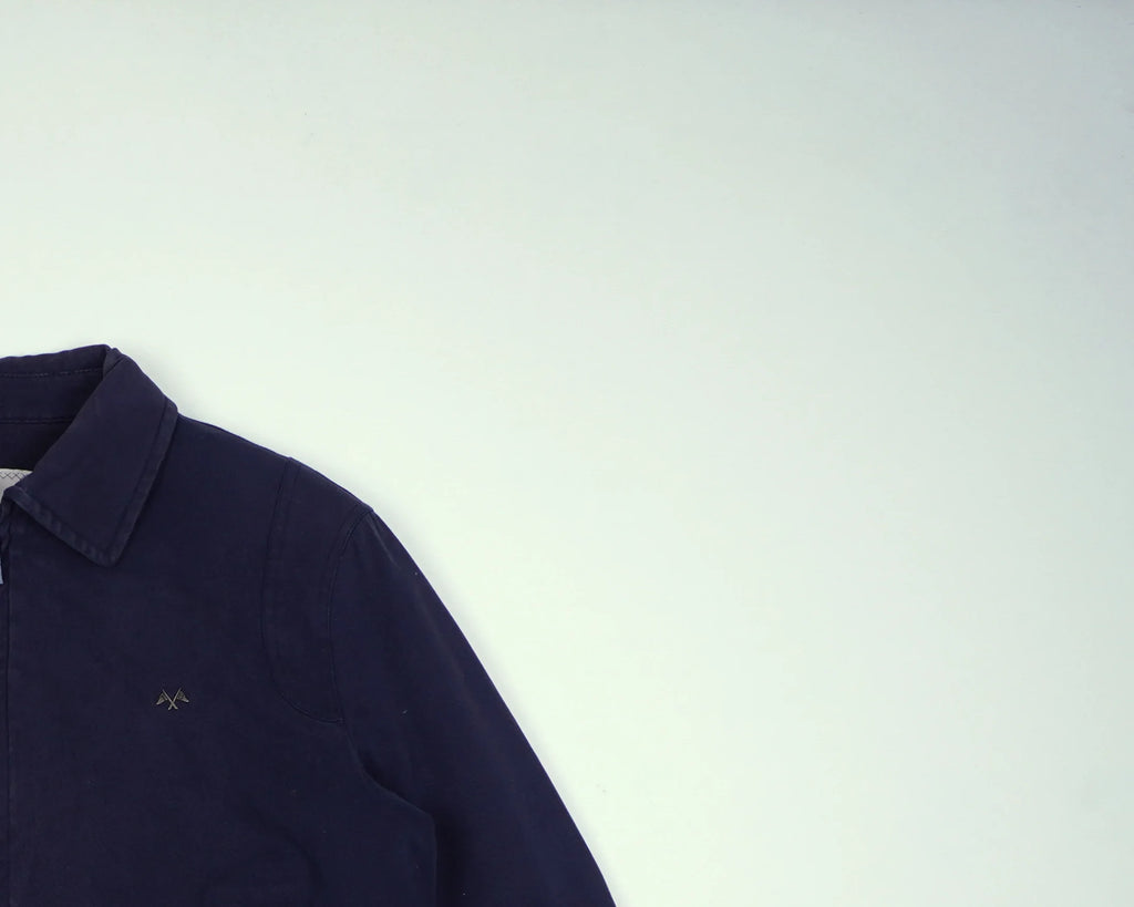 Burberry Navy Harrington Jacket S Cotton