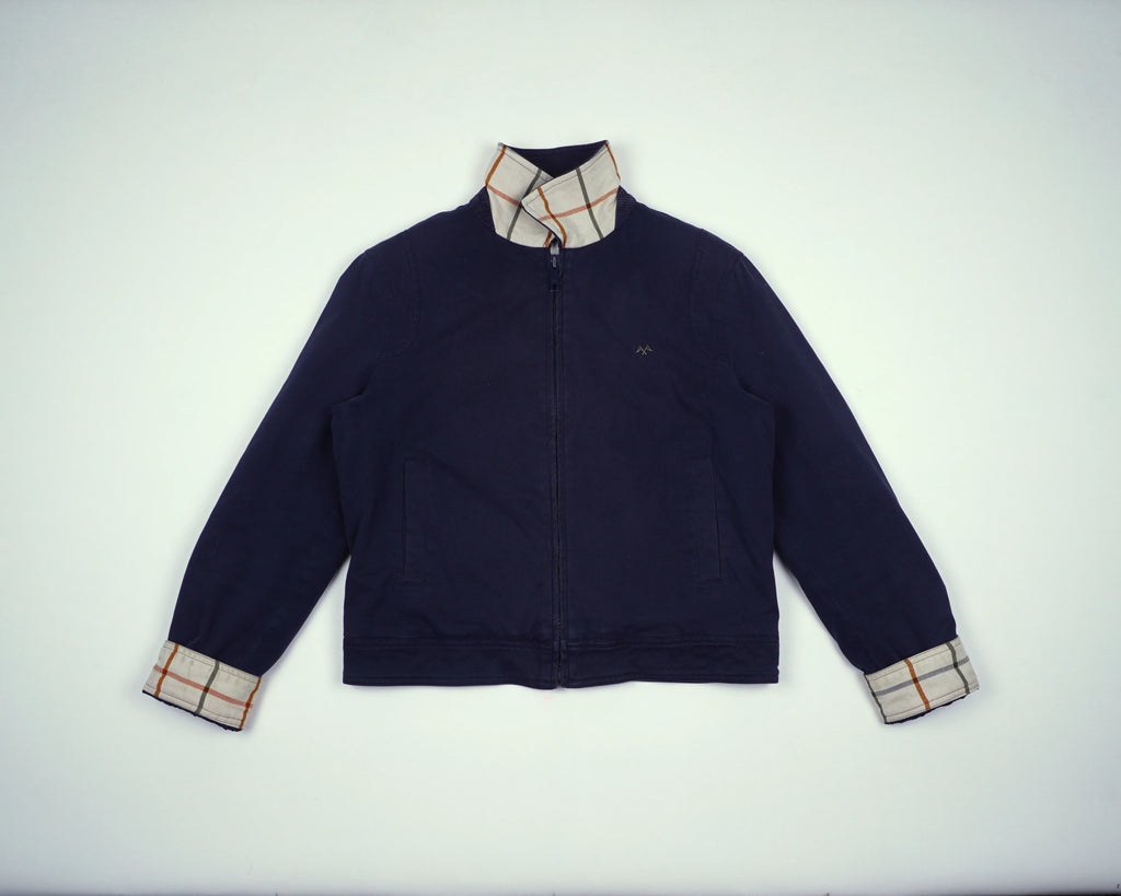 Burberry Navy Harrington Jacket S Cotton