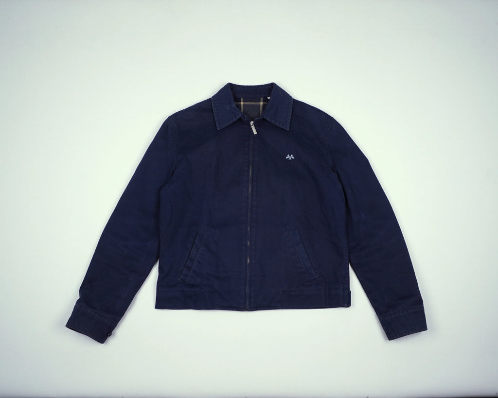 Burberry Navy Harrington Jacket 3XS Cotton