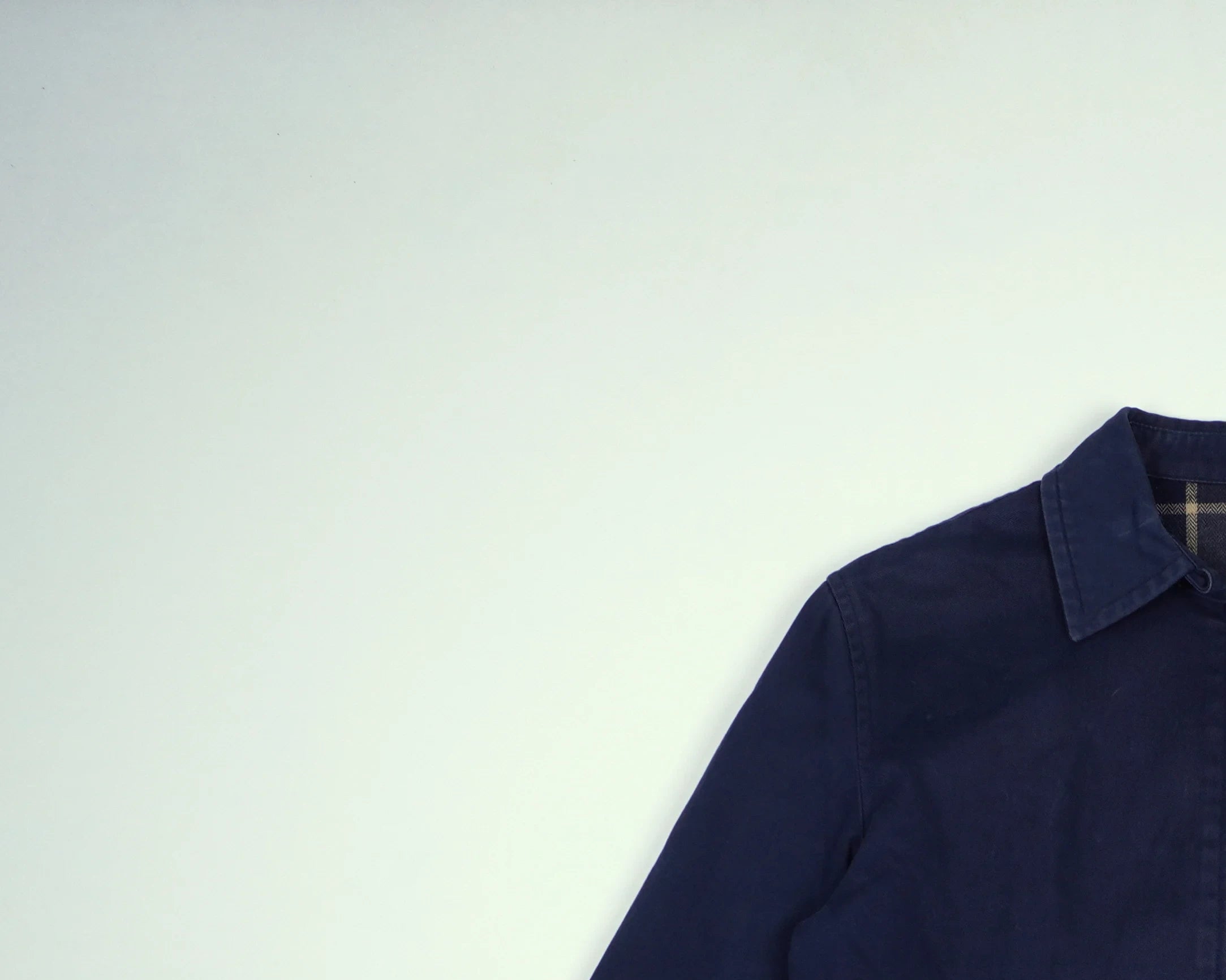 Burberry Navy Harrington Jacket 3XS Cotton