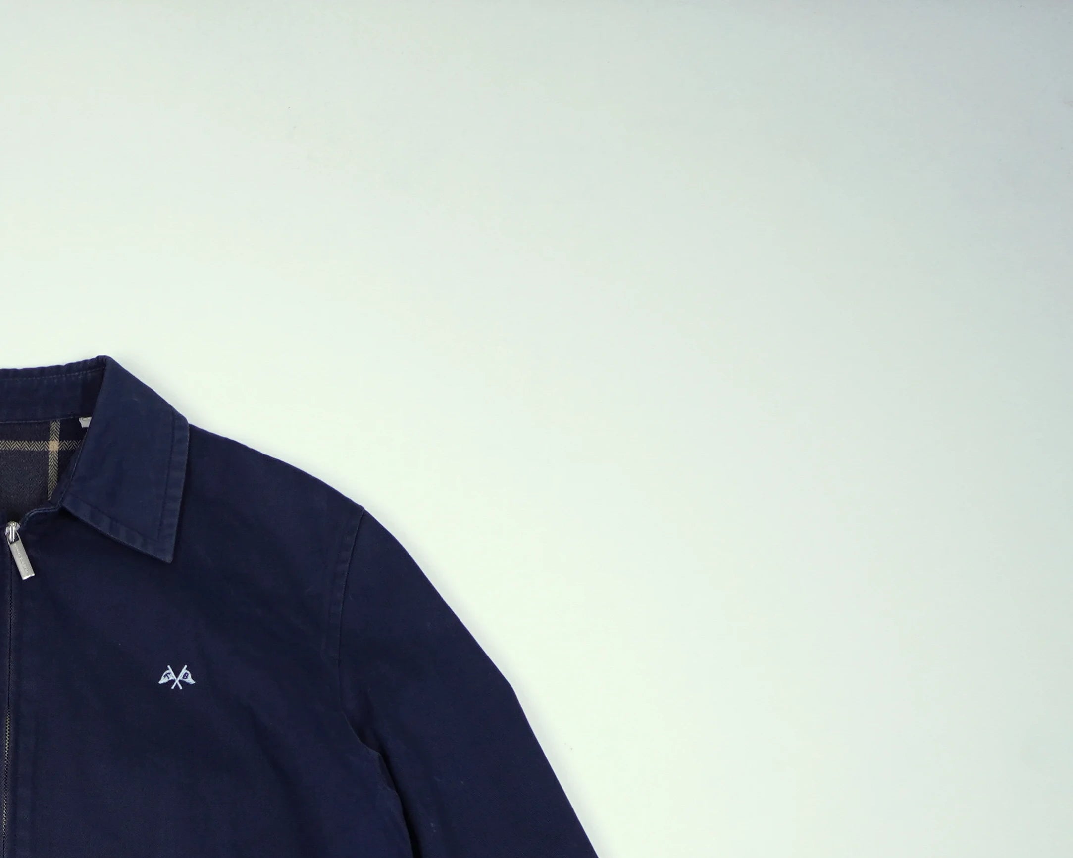 Burberry Navy Harrington Jacket 3XS Cotton