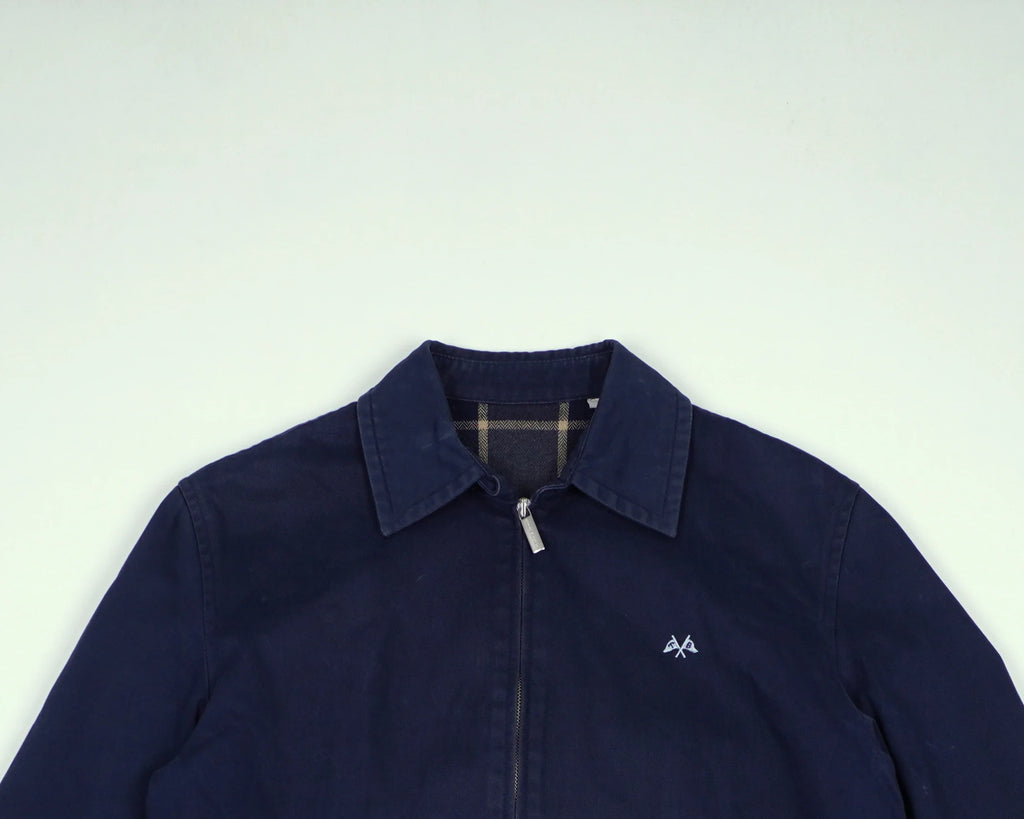 Burberry Navy Harrington Jacket 3XS Cotton