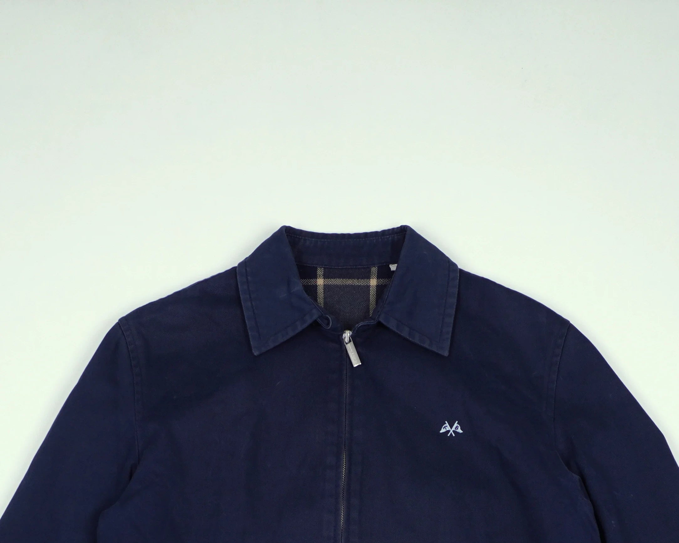 Burberry Navy Harrington Jacket 3XS Cotton