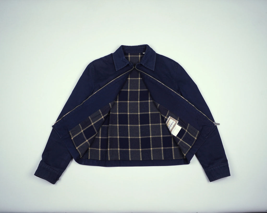 Burberry Navy Harrington Jacket 3XS Cotton