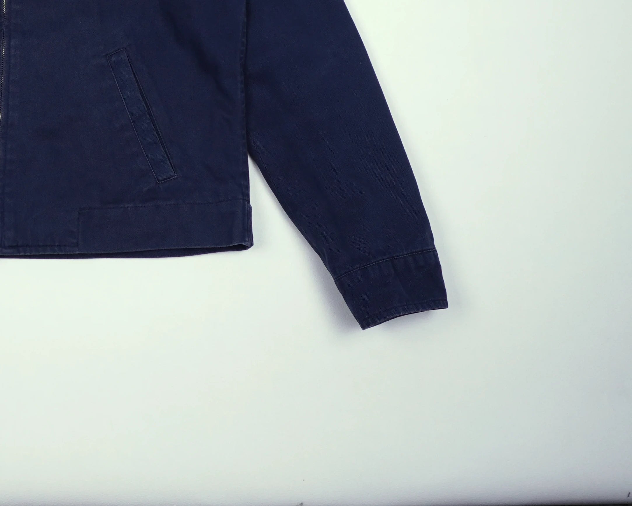 Burberry Navy Harrington Jacket L Cotton