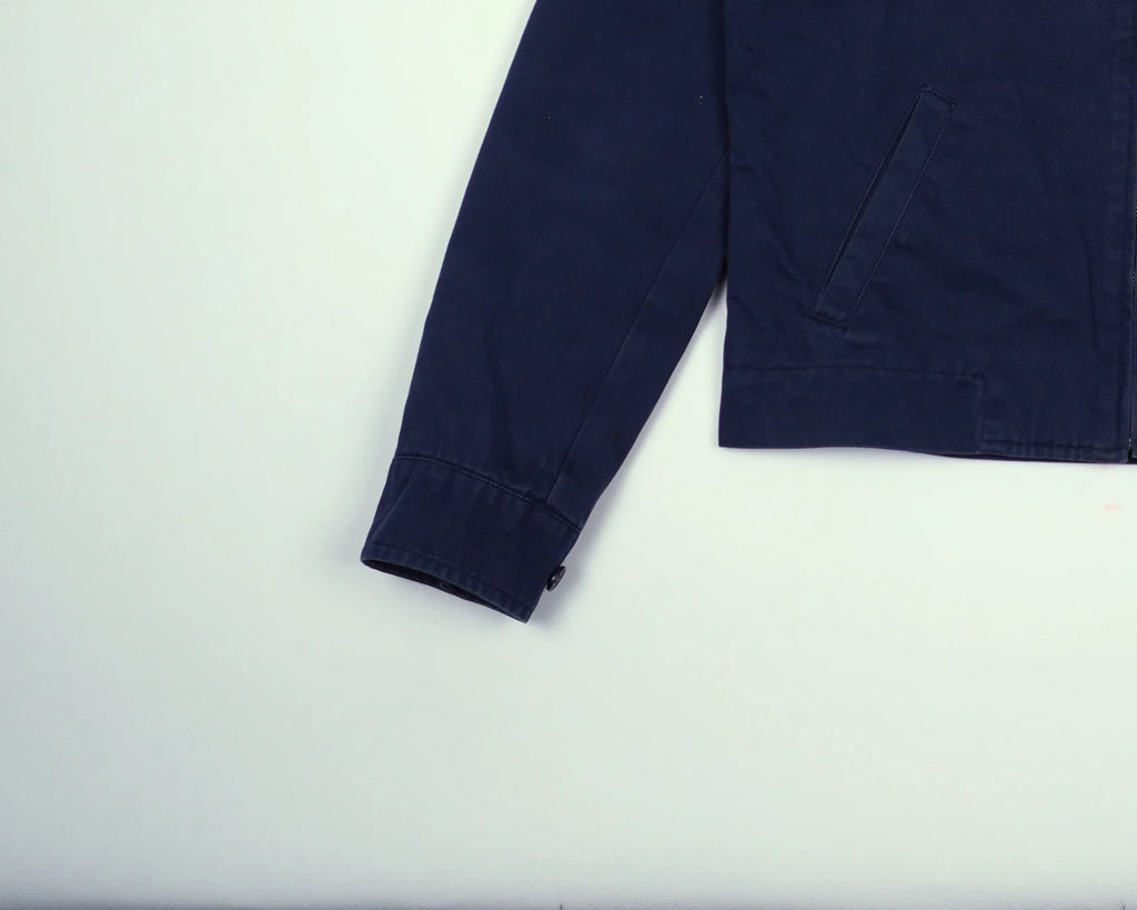 Burberry Navy Harrington Jacket L Cotton