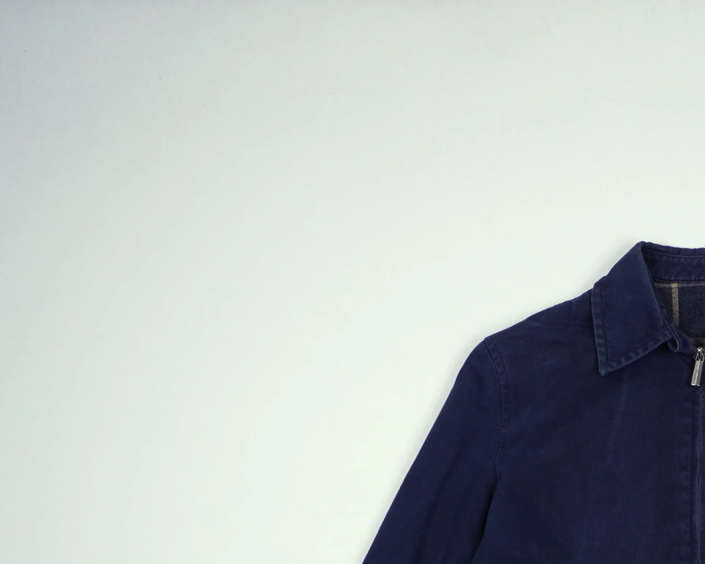 Burberry Navy Harrington Jacket XXS Cotton