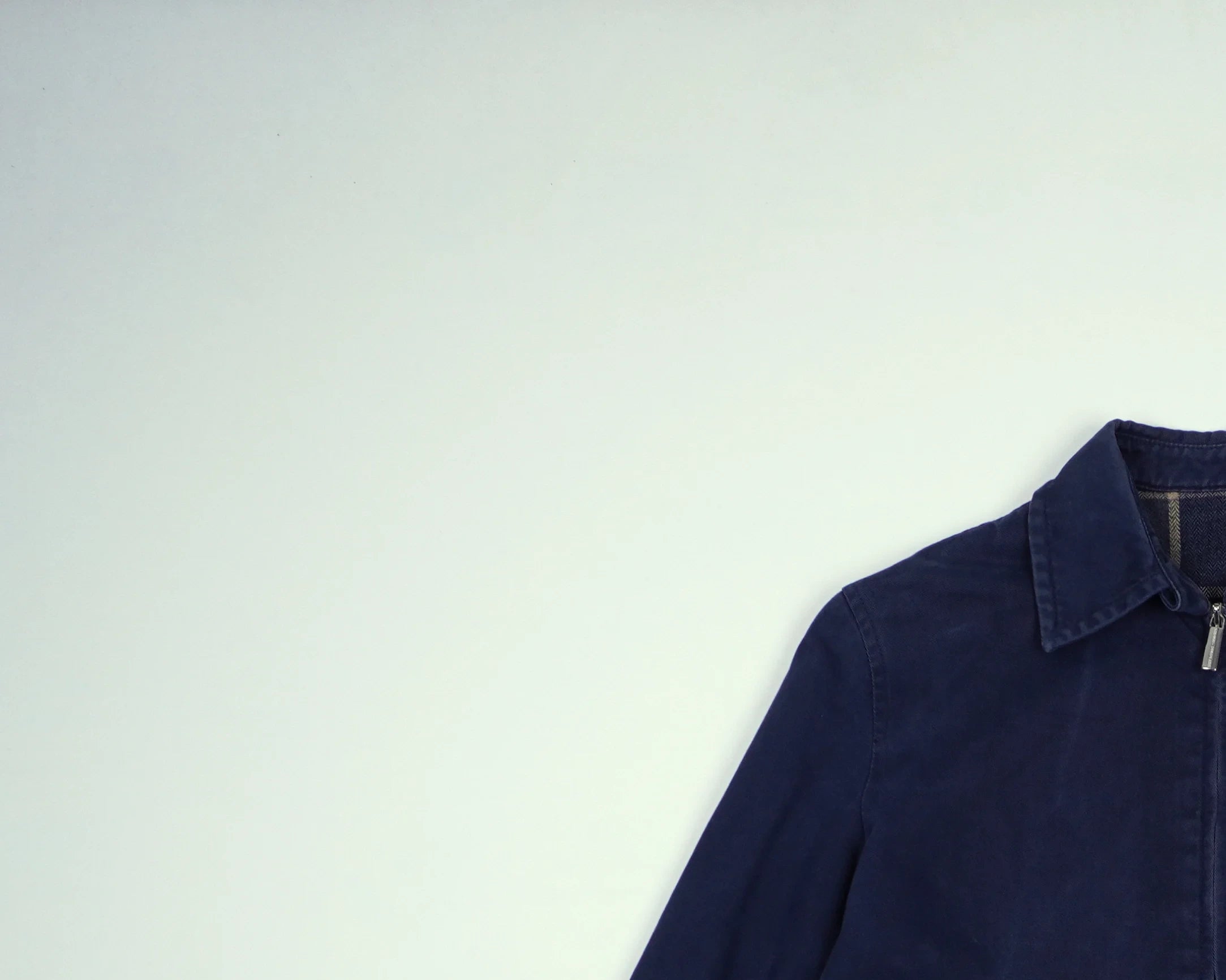 Burberry Navy Harrington Jacket XXS Cotton