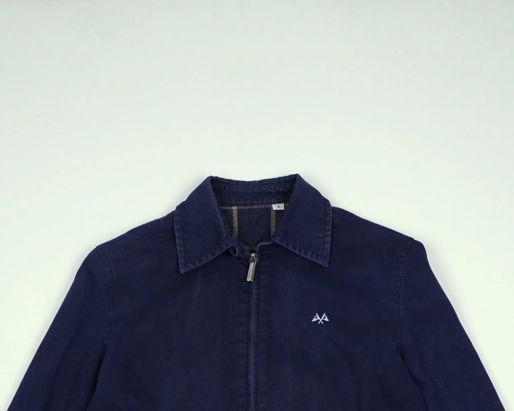 Burberry Navy Harrington Jacket XXS Cotton