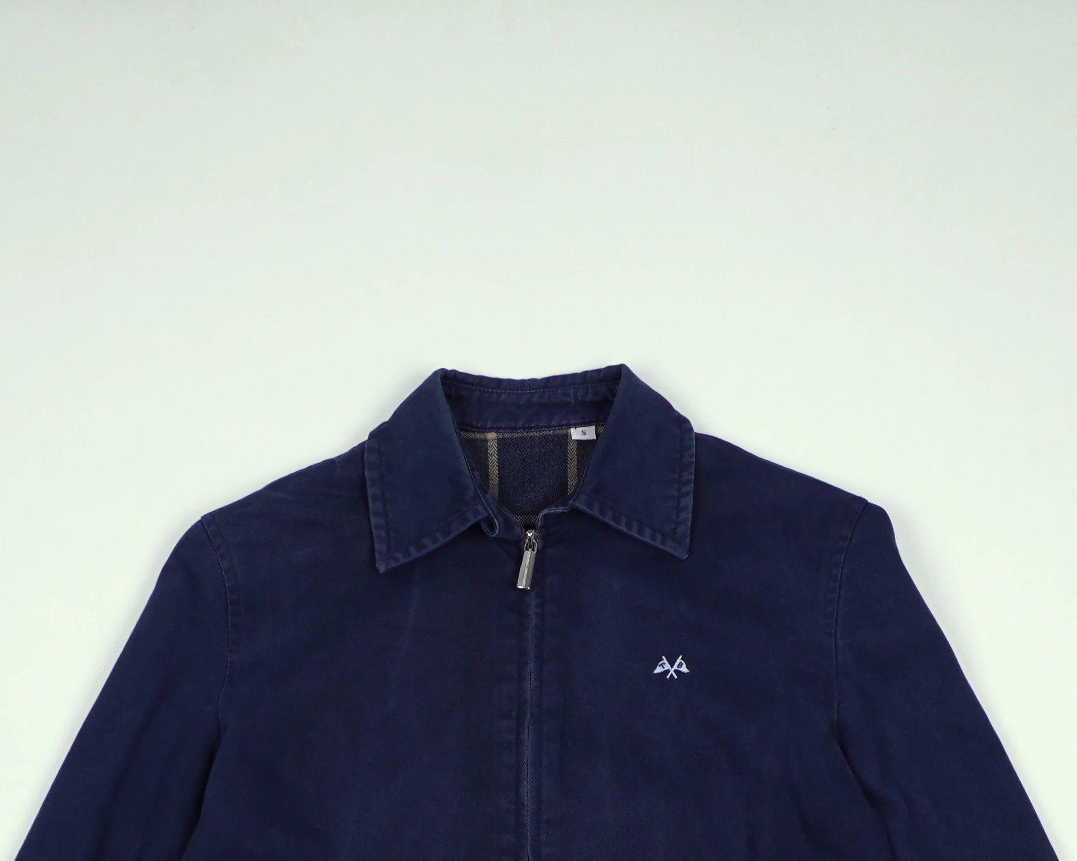 Burberry Navy Harrington Jacket XXS Cotton