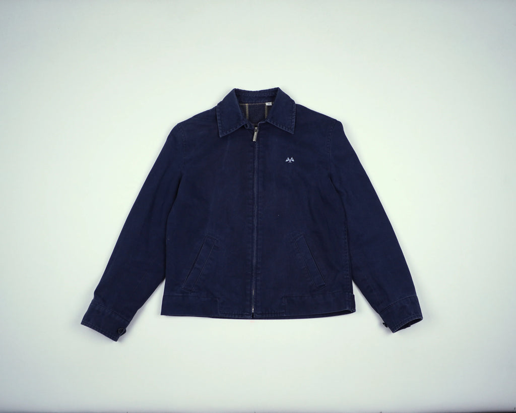 Burberry Navy Harrington Jacket XXS Cotton