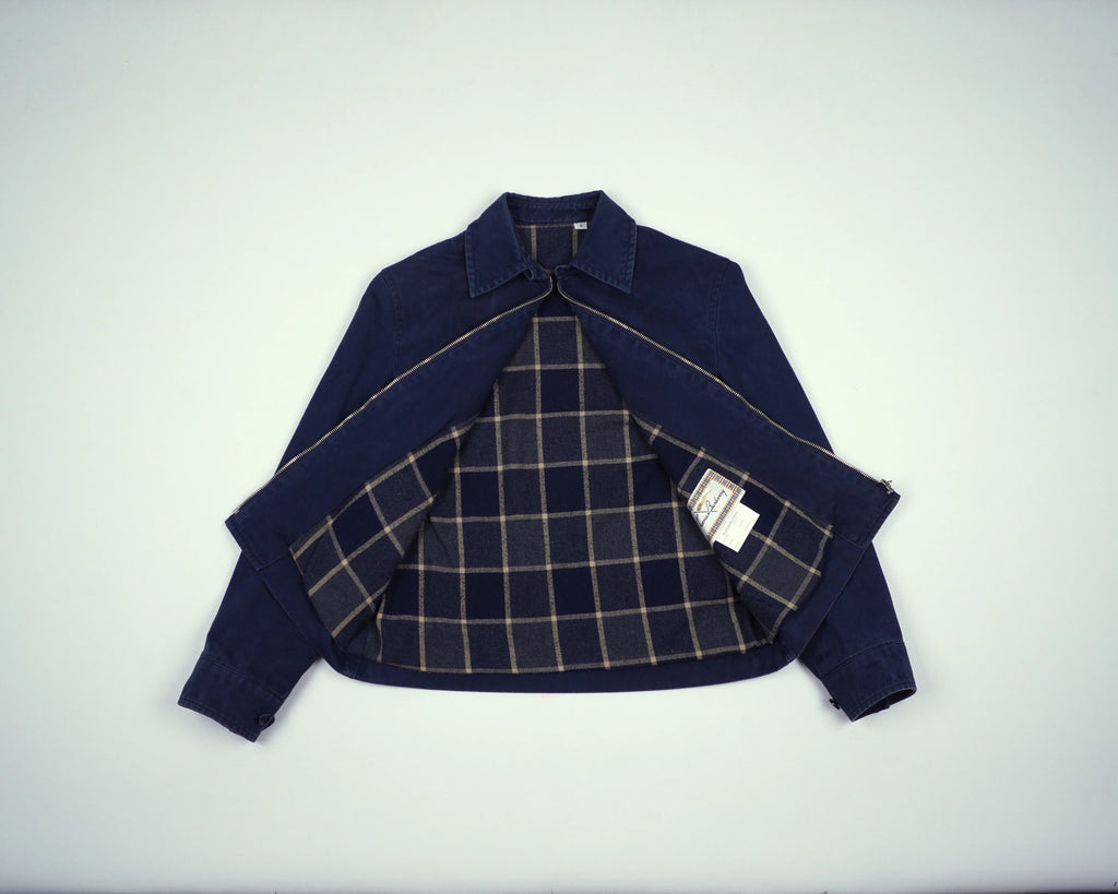 Burberry Navy Harrington Jacket XXS Cotton