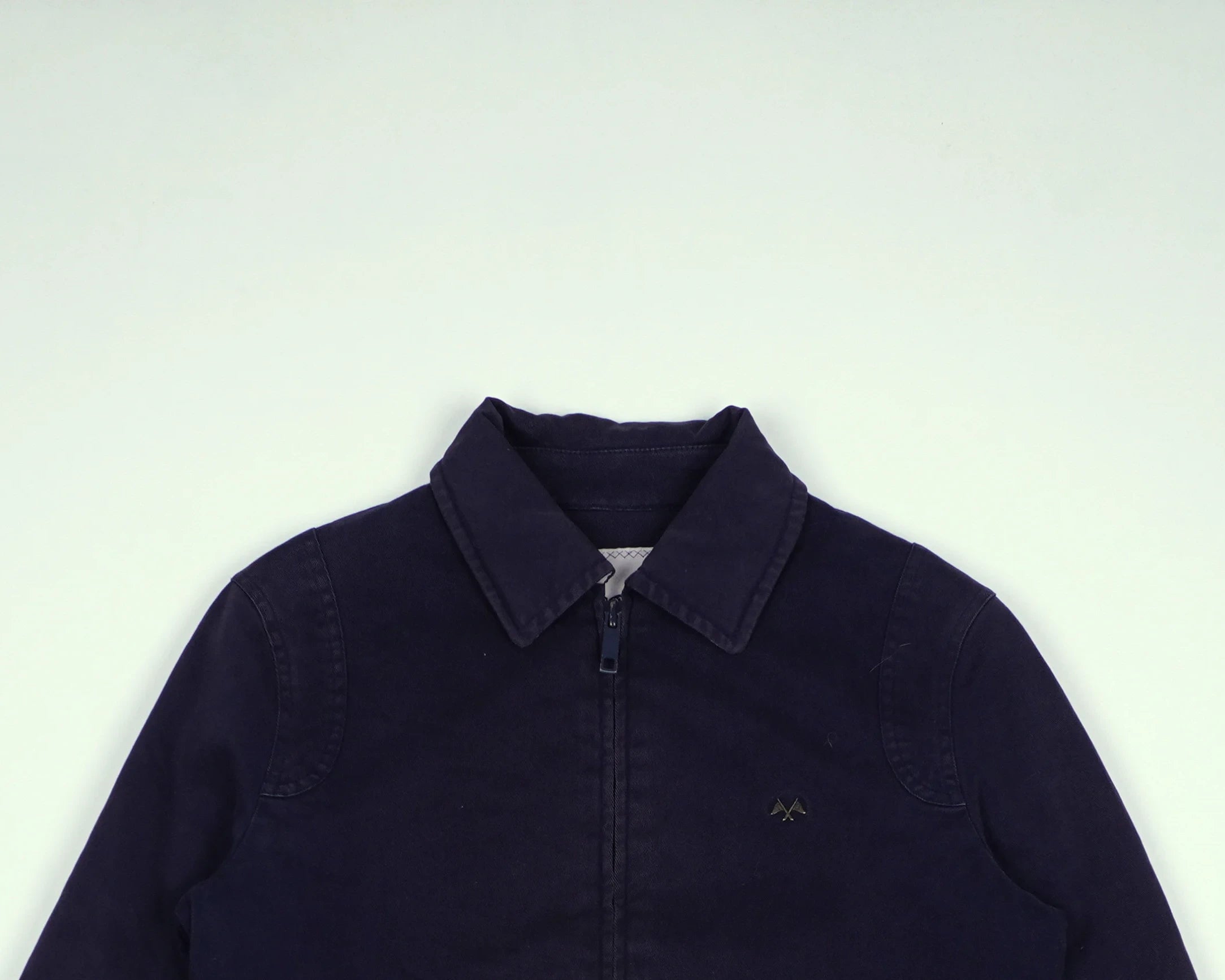 Burberry Navy Harrington Jacket M Cotton