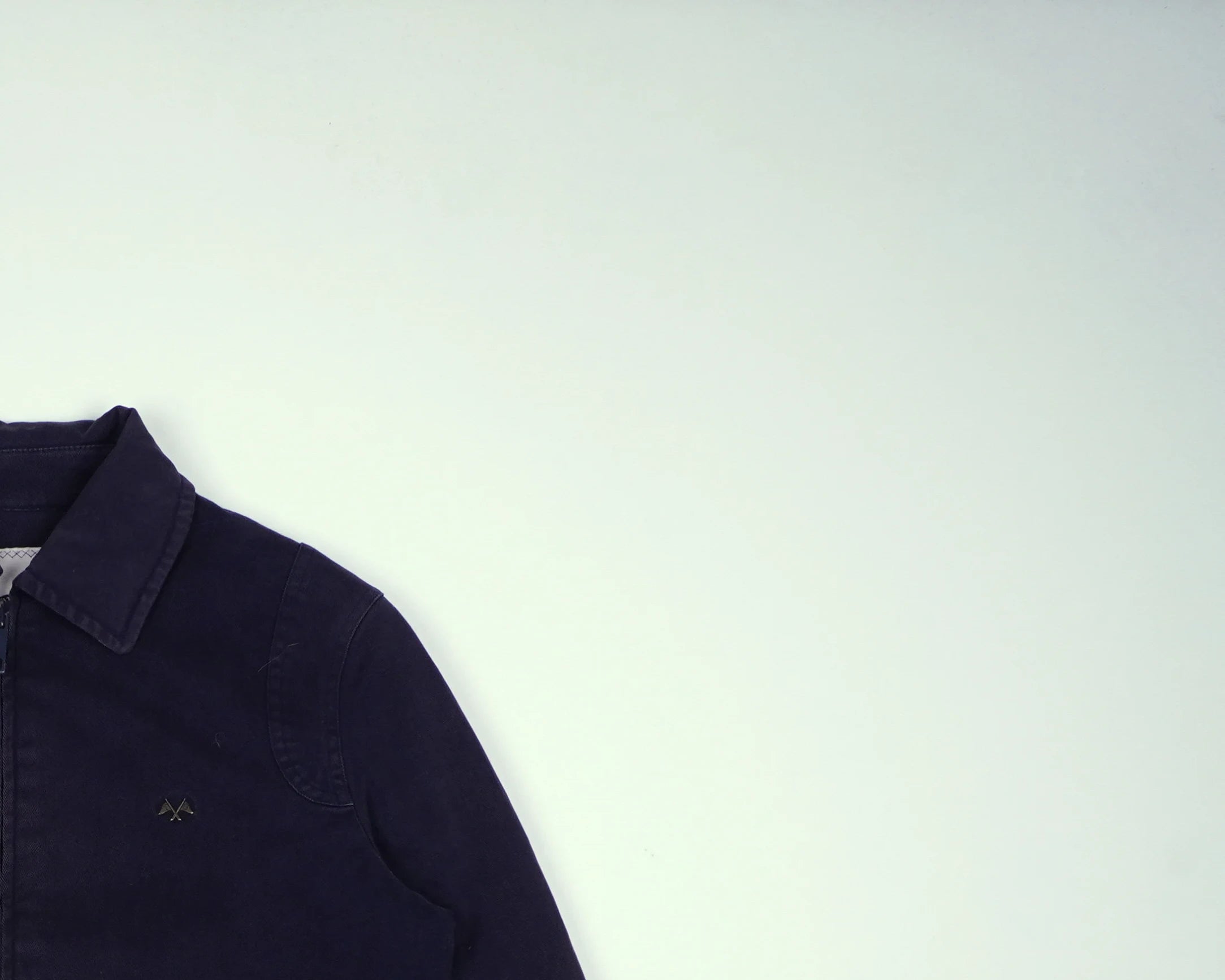 Burberry Navy Harrington Jacket M Cotton