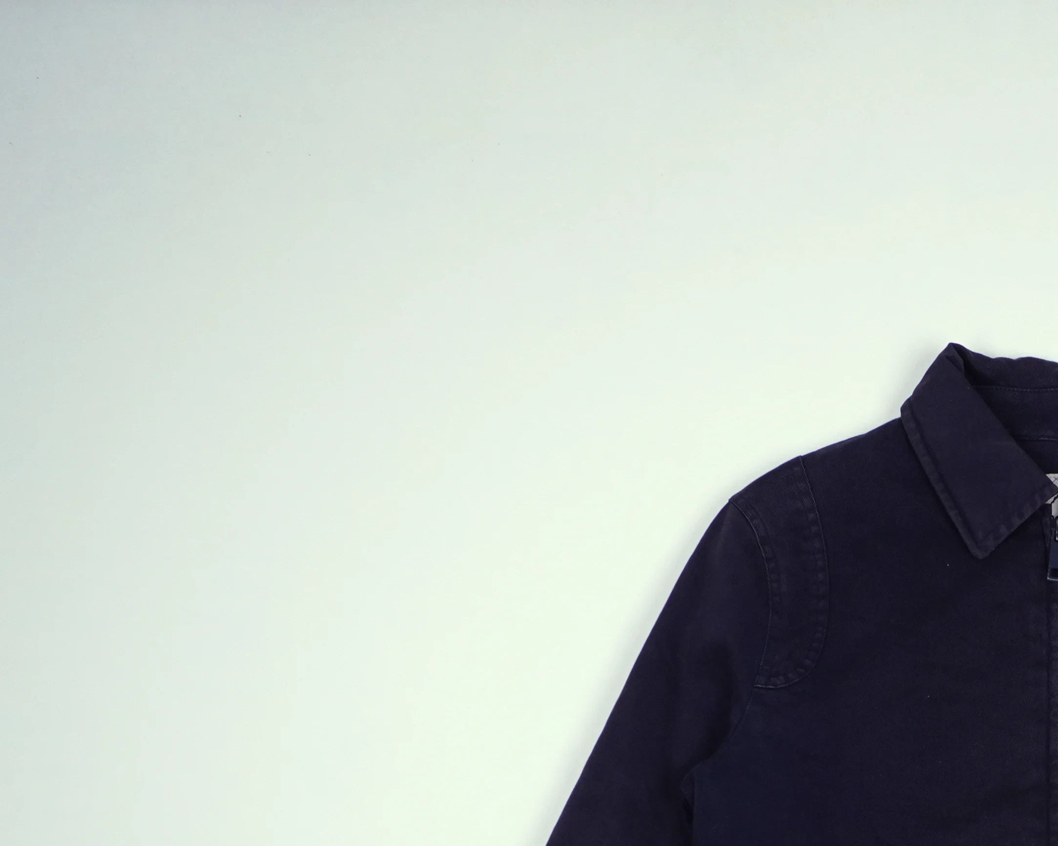 Burberry Navy Harrington Jacket M Cotton