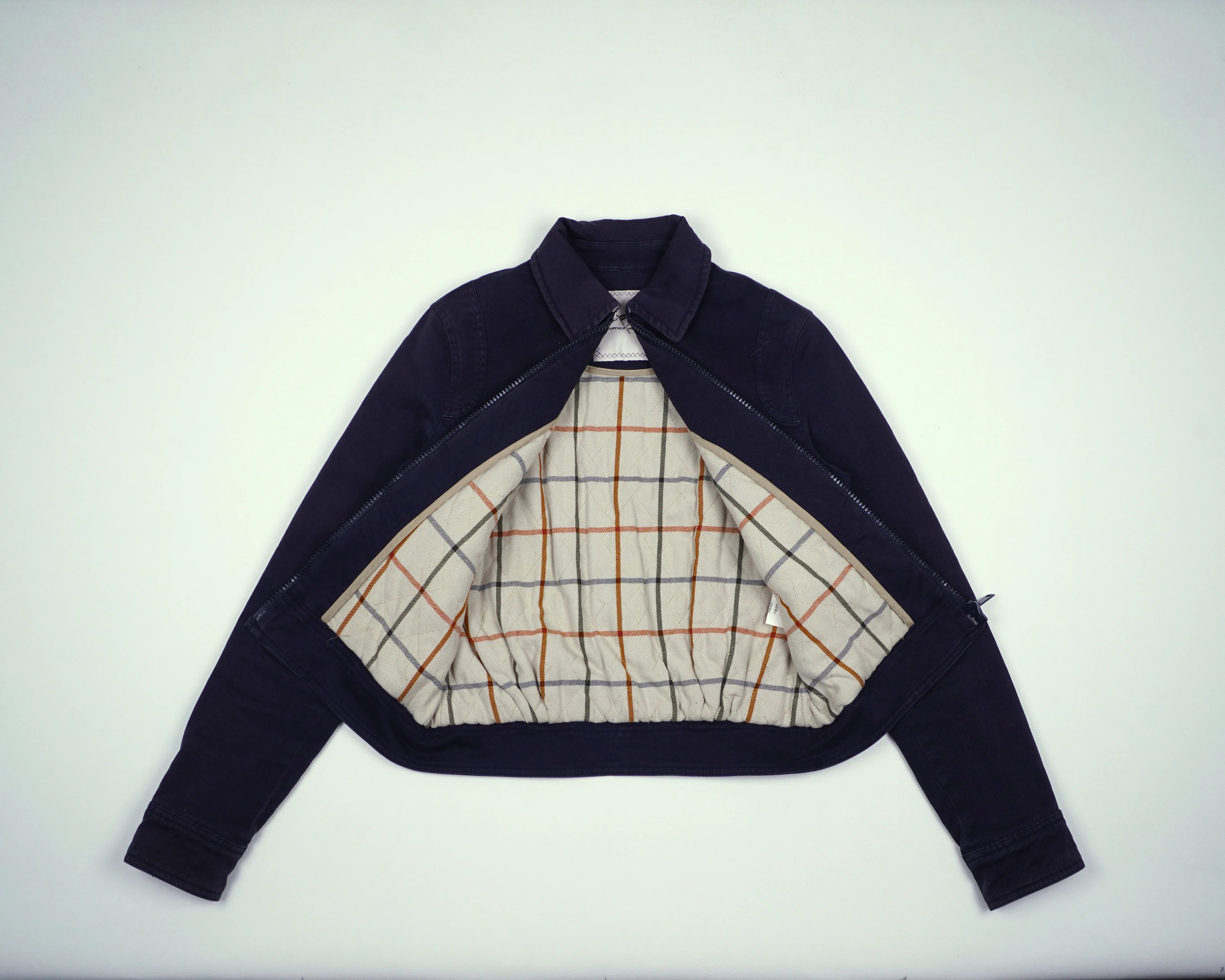 Burberry Navy Harrington Jacket M Cotton